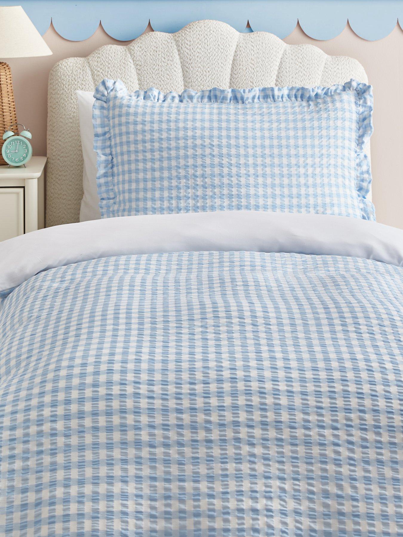  image of very-home-gingham-seersucker-duvet-cover-set