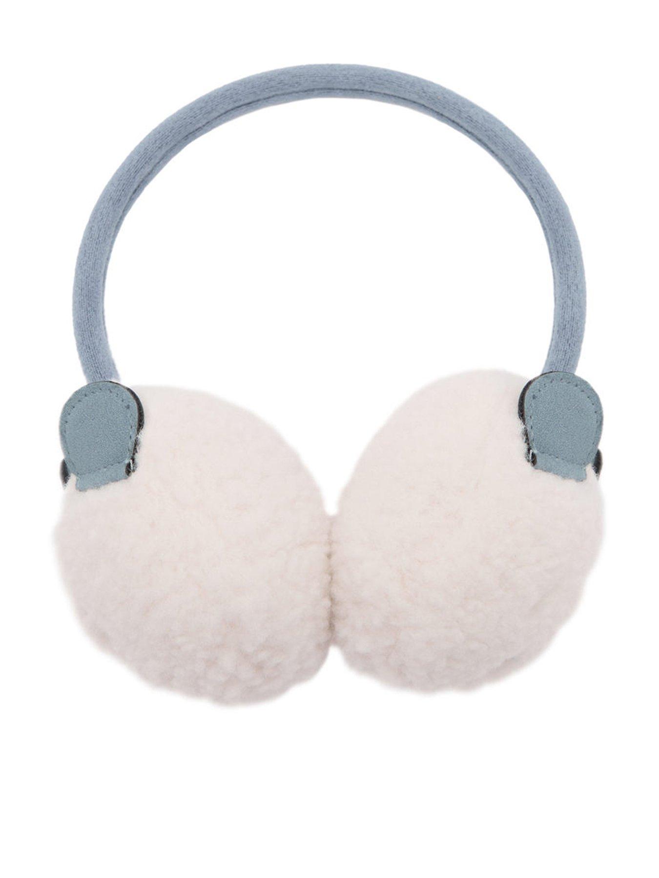 undefined Younger Girls Bear Earmuffs - Cream