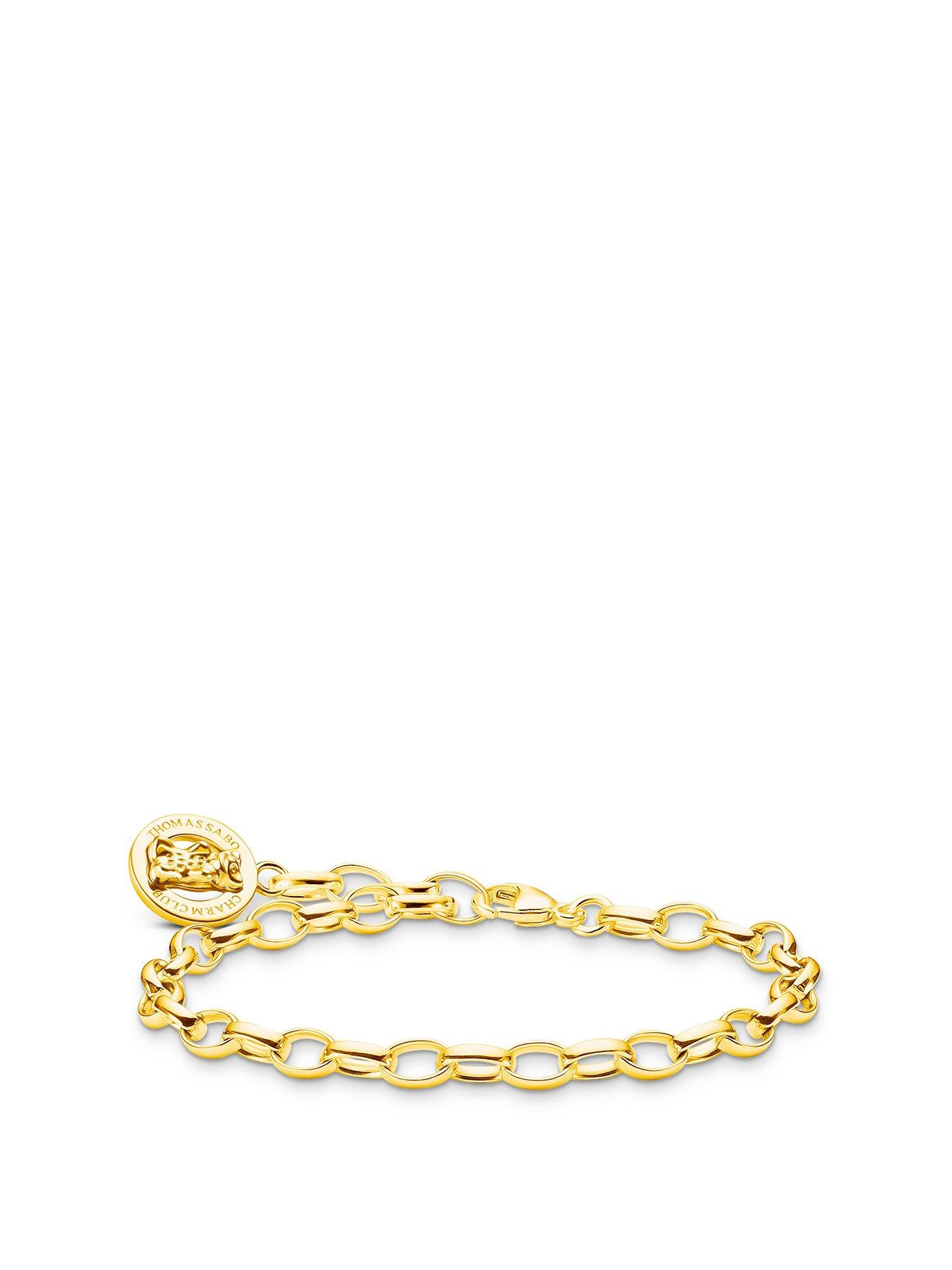 undefined Gold charm bracelet with goldbears logo ring