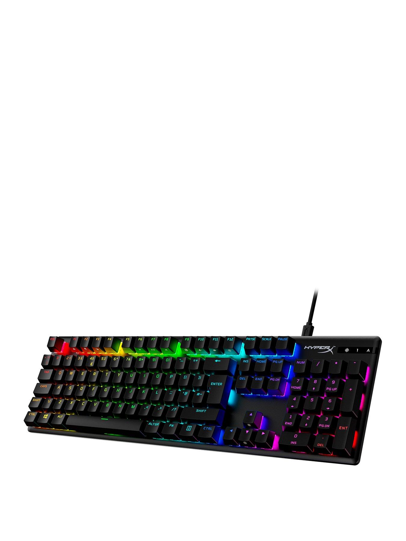 Clavier Mécanique HyperX Alloy Origins PBT - AZERTY Français, Noir, RGB, Filaire - Neuf