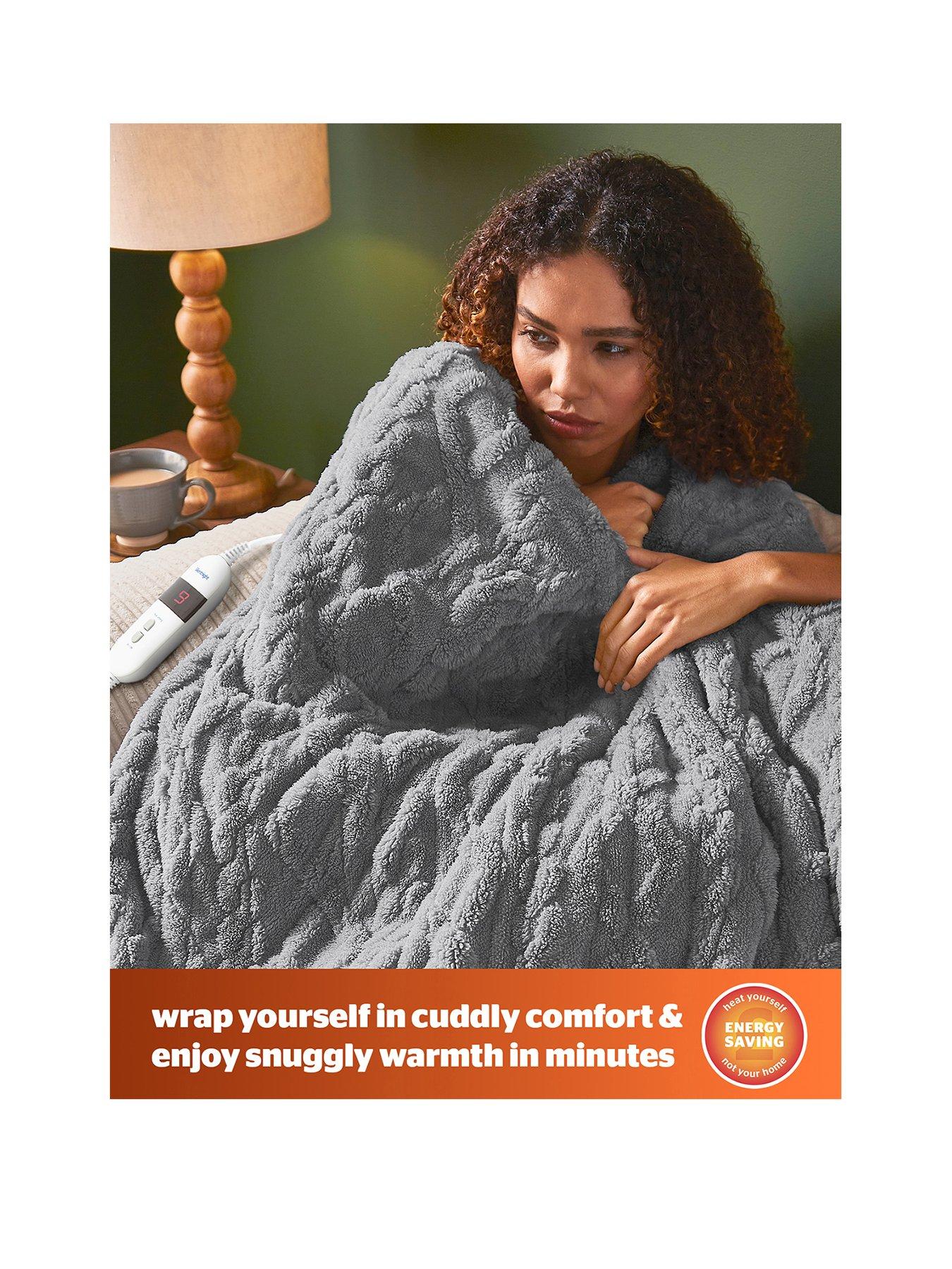  image of silentnight-luxury-super-cosy-heated-throw-charcoal