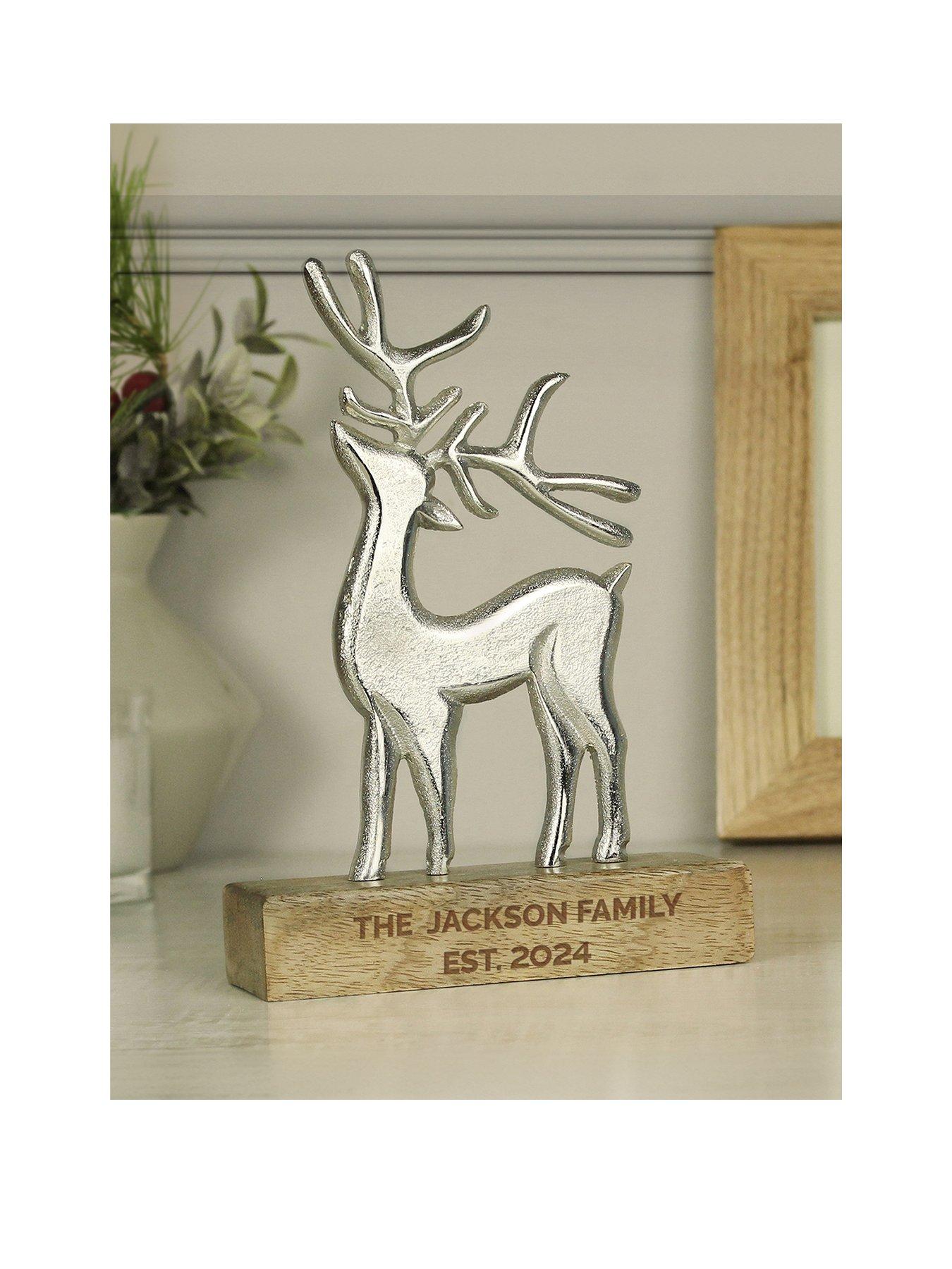Image 1 of 3 of The Personalised Memento Company Personalised Stag Ornament