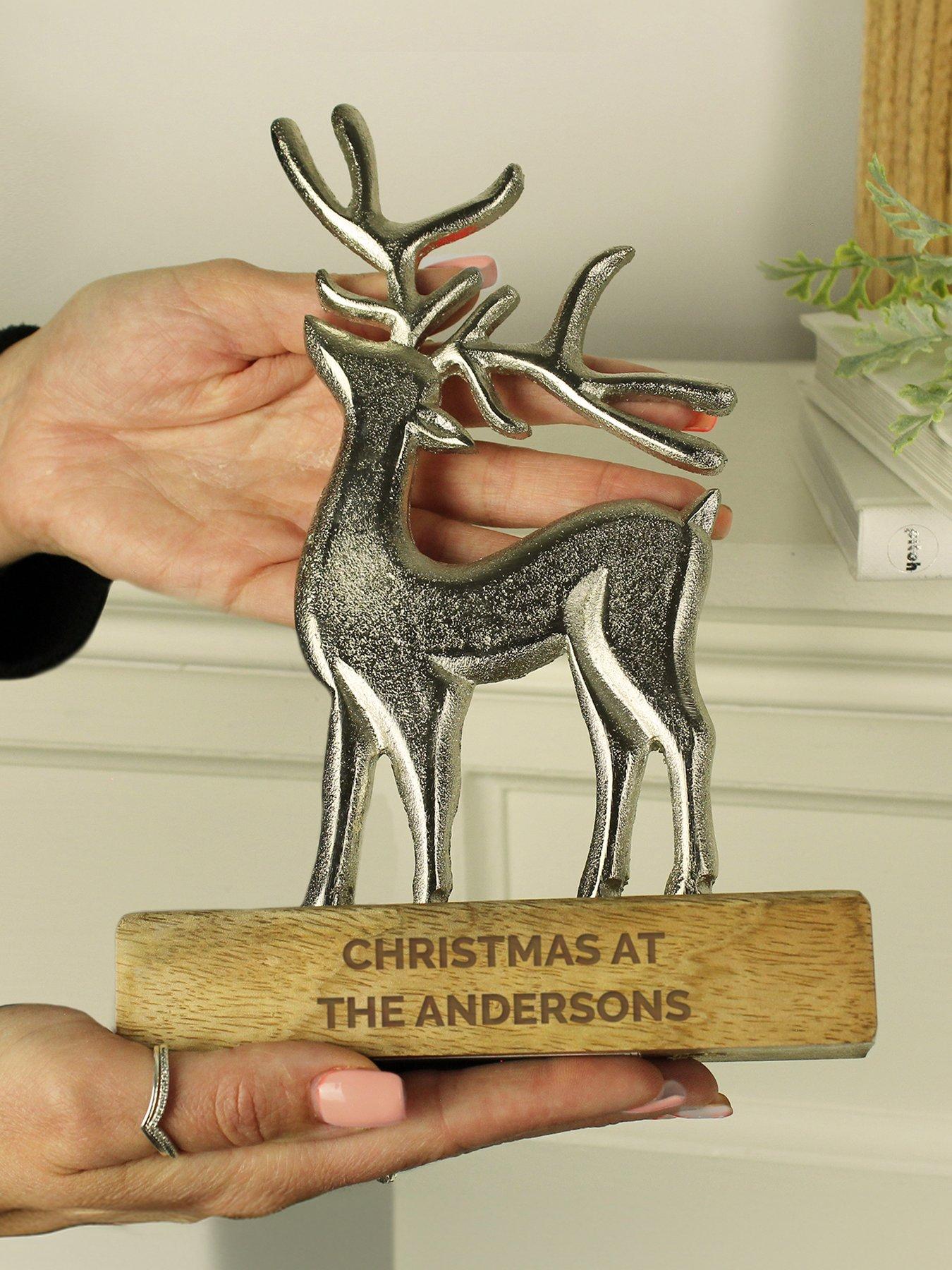 Image 2 of 3 of The Personalised Memento Company Personalised Stag Ornament