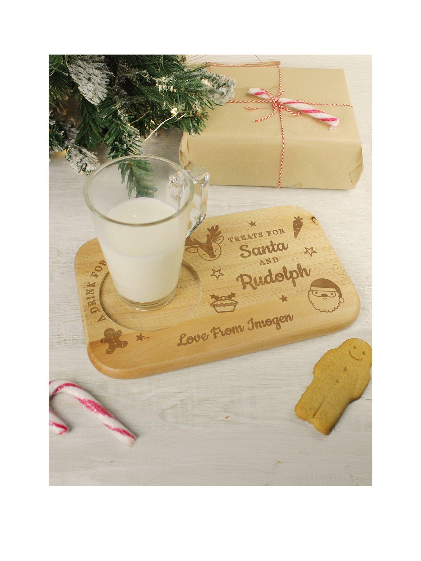 Image 1 of 3 of The Personalised Memento Company Personalised Treats for Santa Coaster Tray