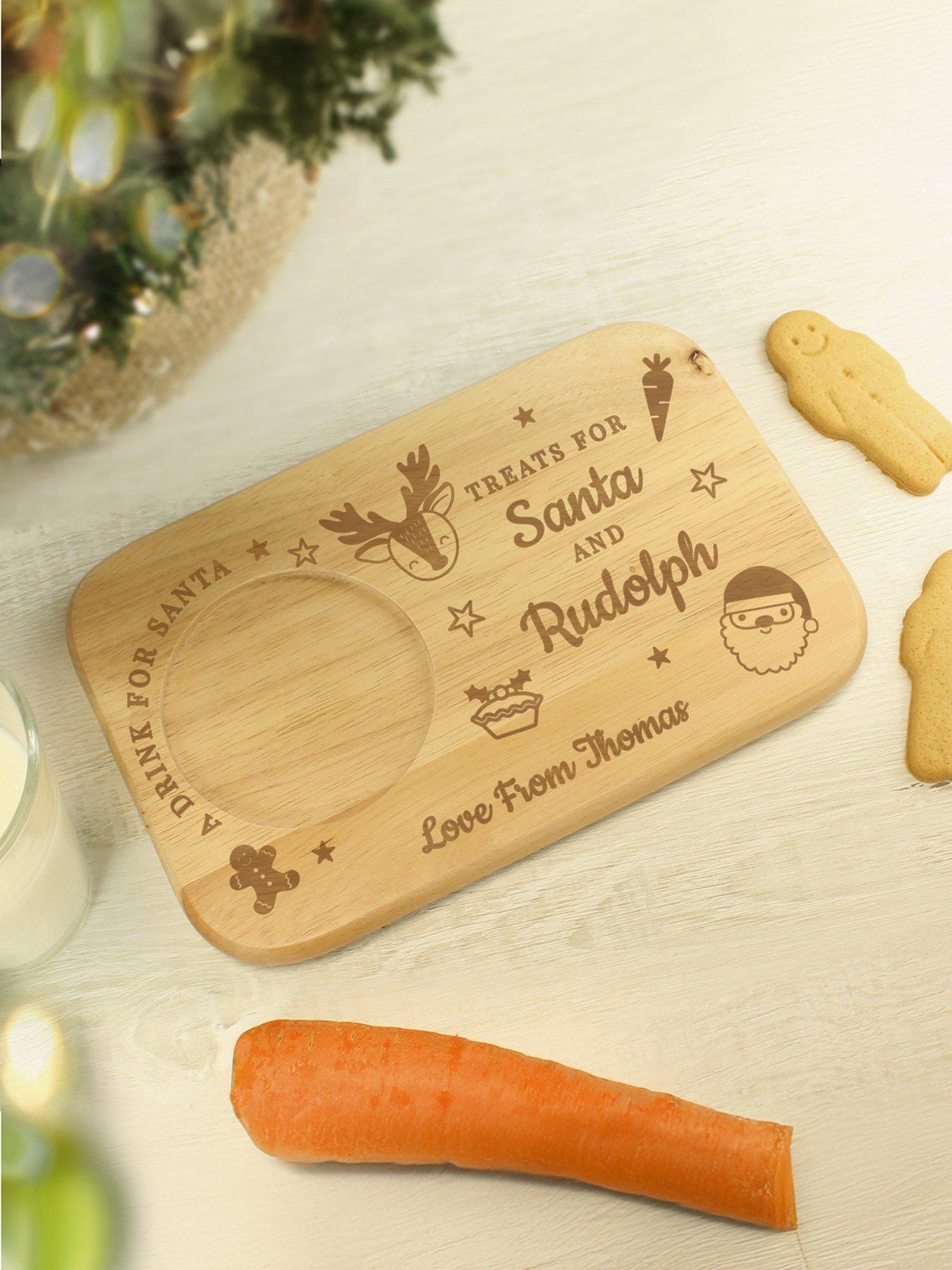 Image 3 of 3 of The Personalised Memento Company Personalised Treats for Santa Coaster Tray