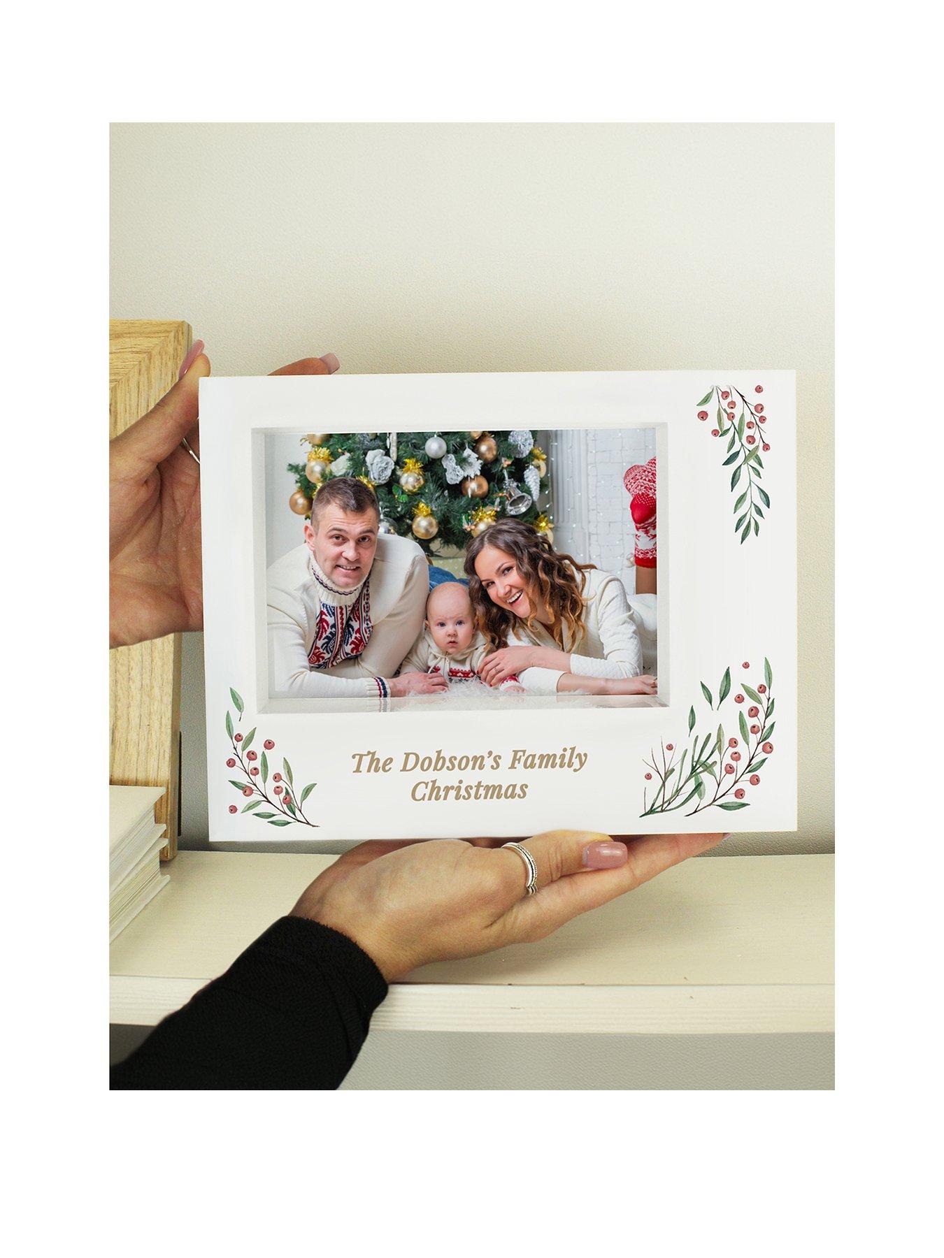 undefined Personalised Christmas Foliage 5x7 Box Photo Frame