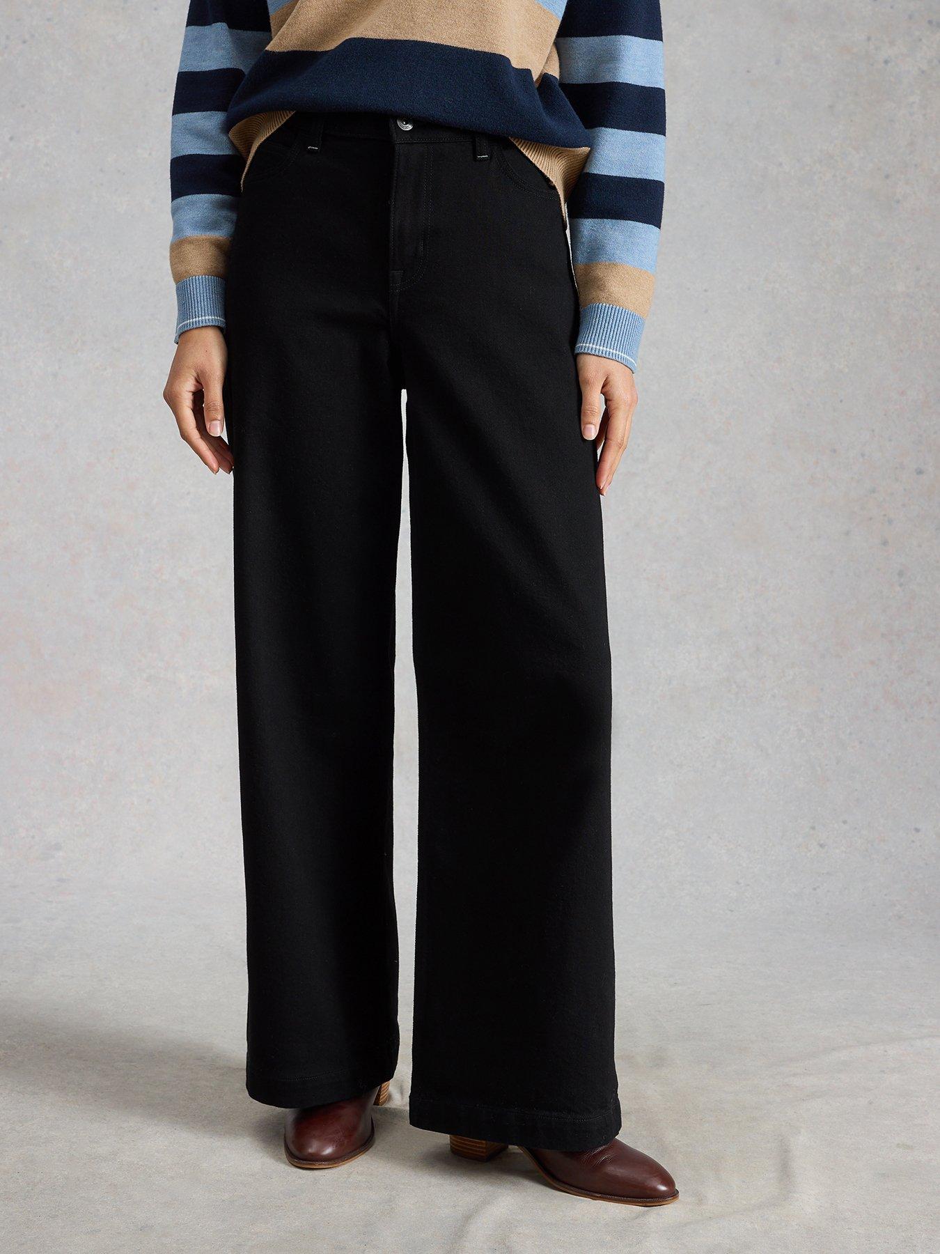 White Stuff Ayla Wide Leg Jean - Black