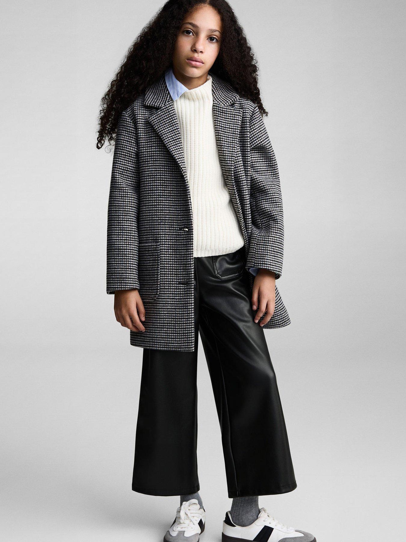  image of mango-girls-pu-trousers-black