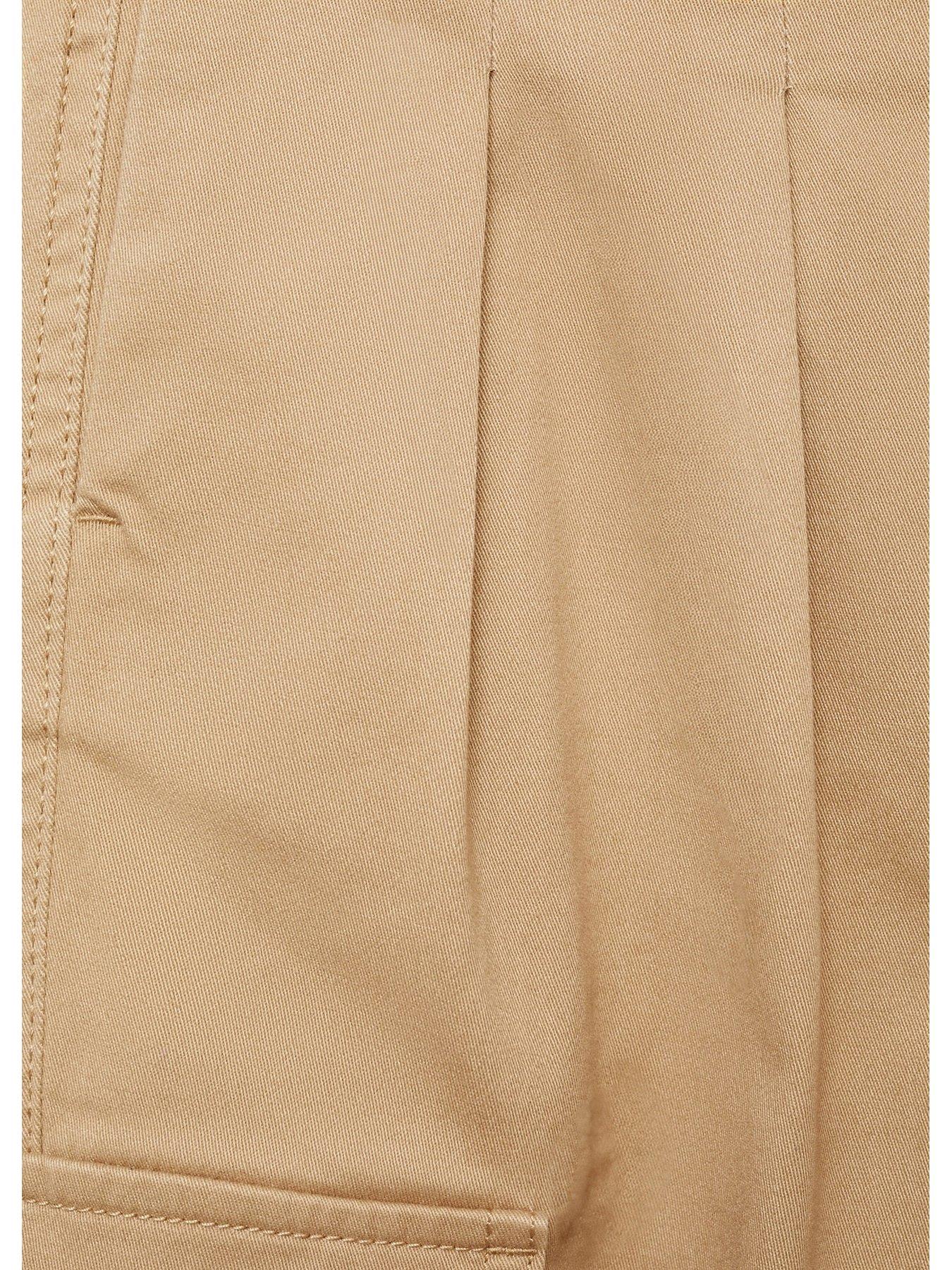  image of mango-girls-pleated-cargo-trousers-brown