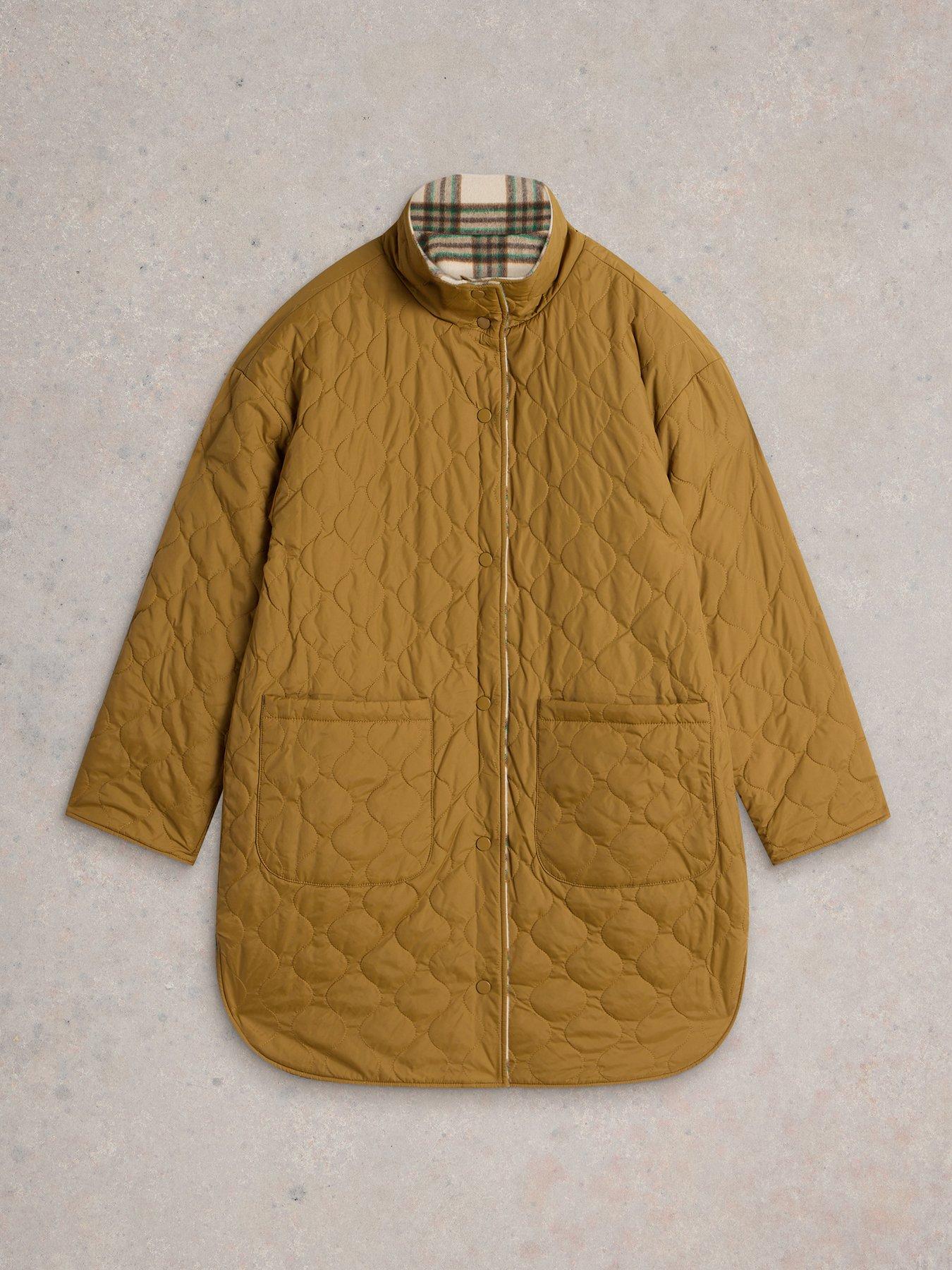 Image 5 of 6 of White Stuff Marlowe Reversible Check Coat - Multi