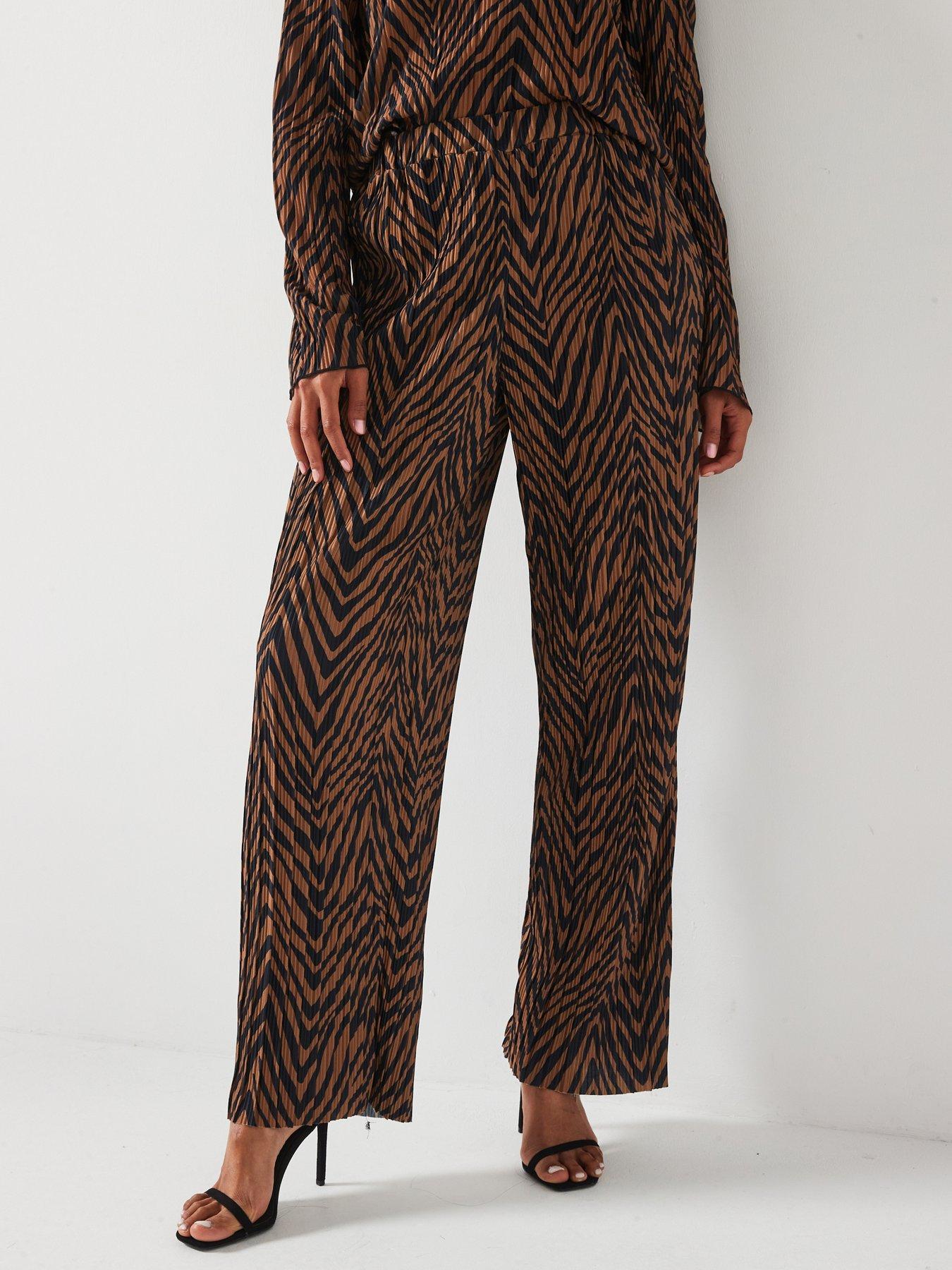 undefined Printed Plisse Trouser - Multi