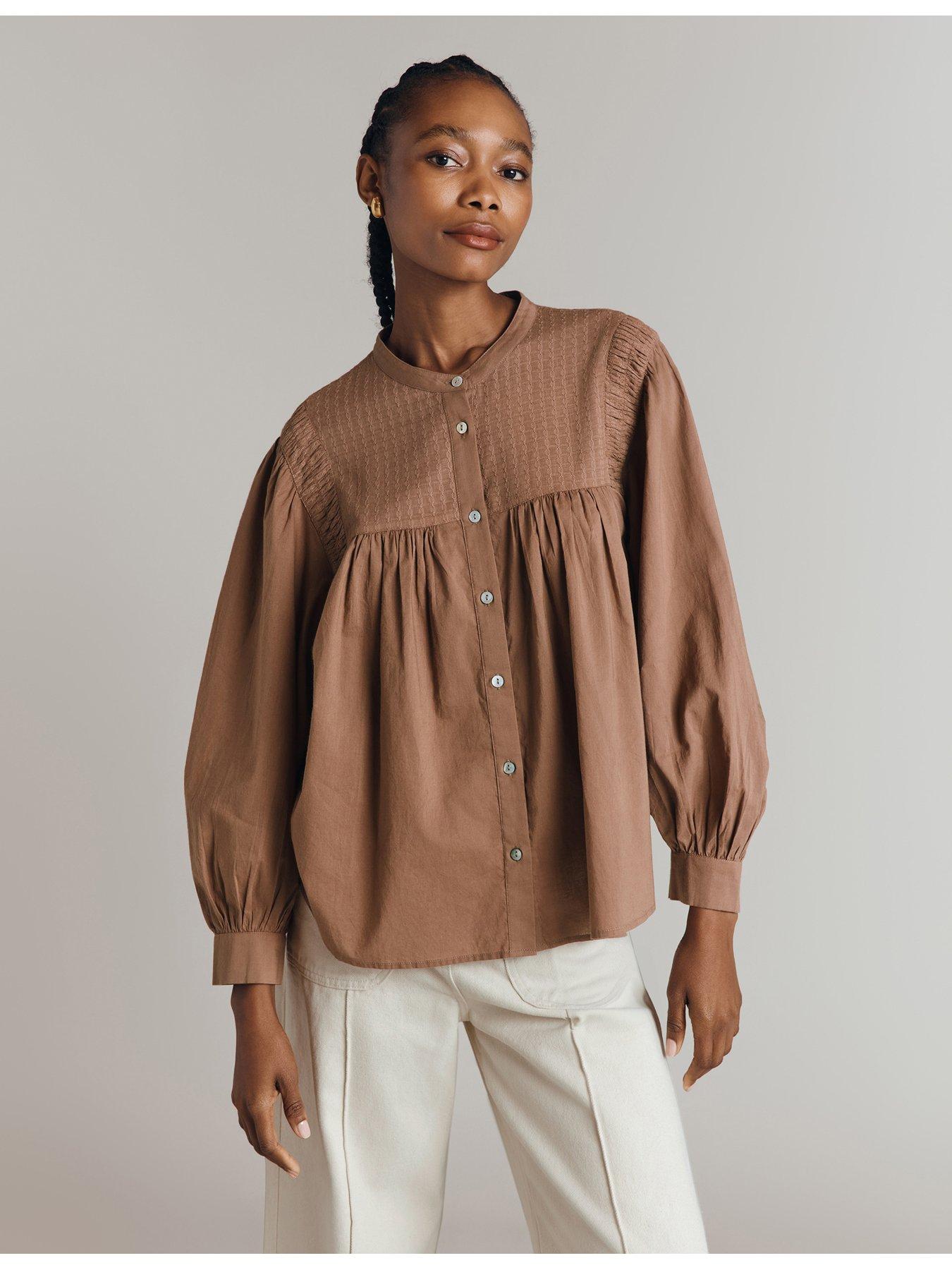 image of ghost-greta-blouse-mink