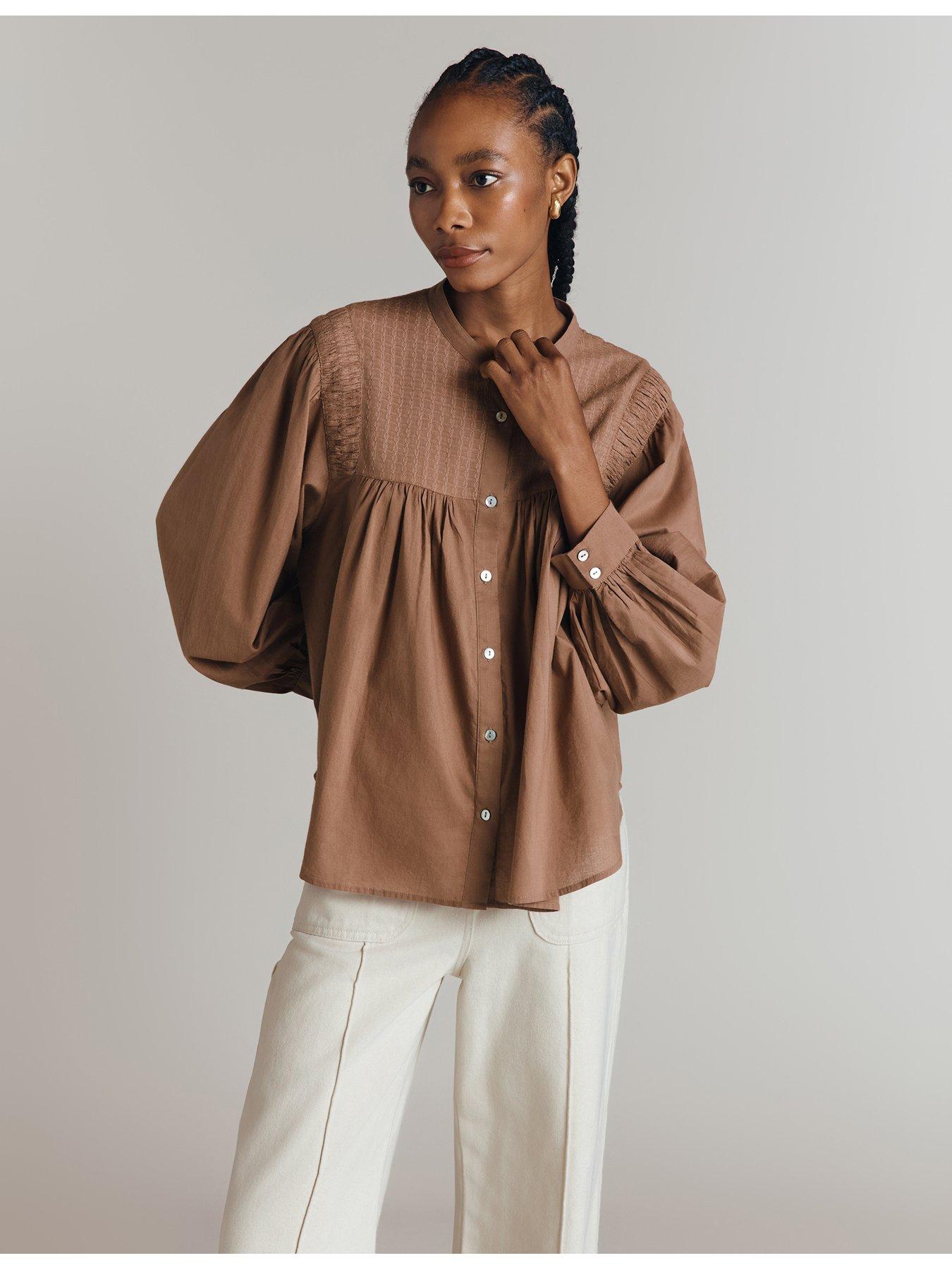  image of ghost-greta-blouse-mink