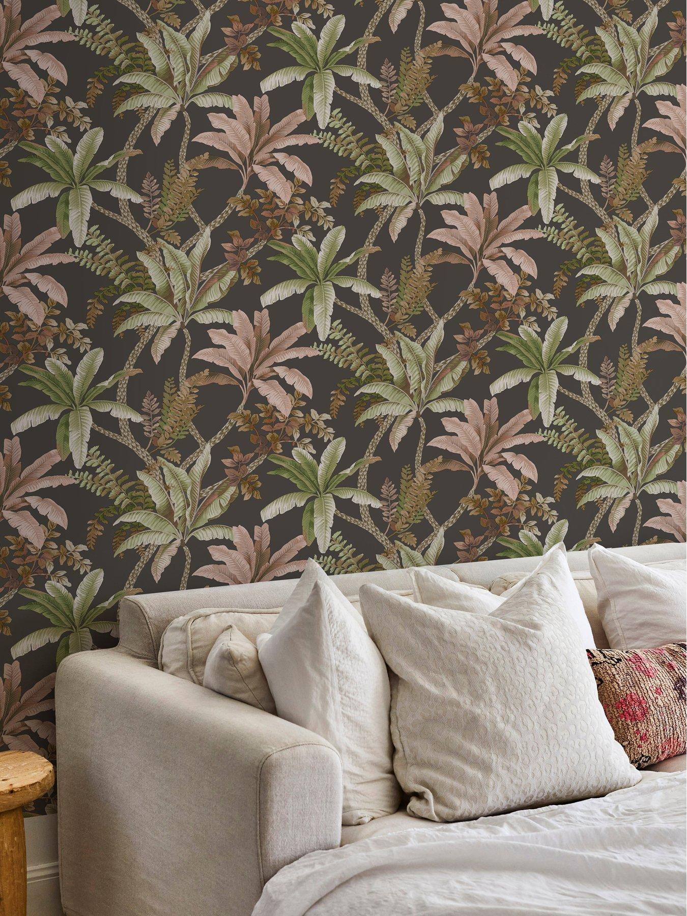 undefined Trailing Palm Wallpaper in Charcoal