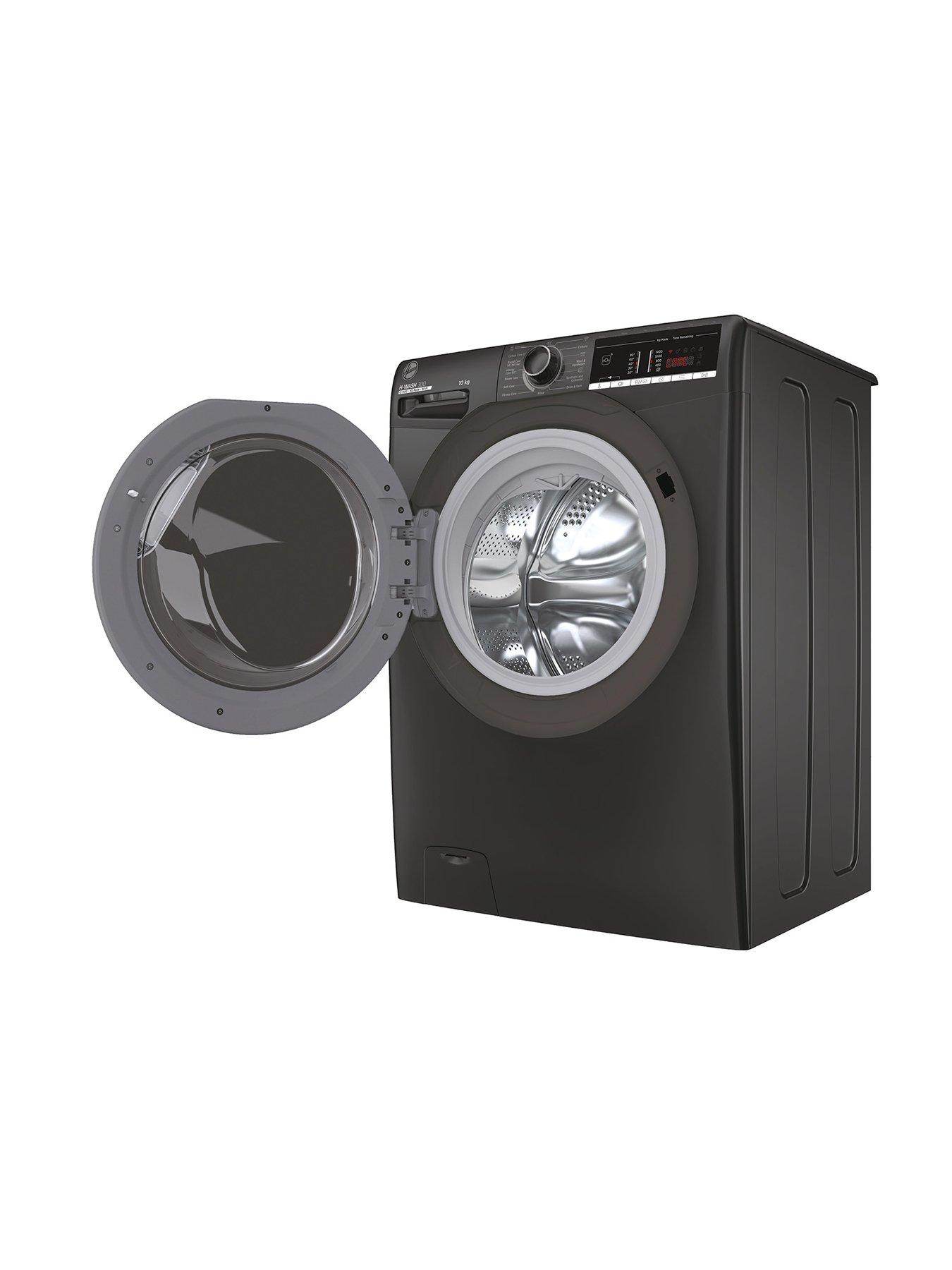  image of hoover-h-wash-300nbsph3wo4105tabb4-80-10kg-load-1400-spin-b-rated-washing-machine--nbspblack