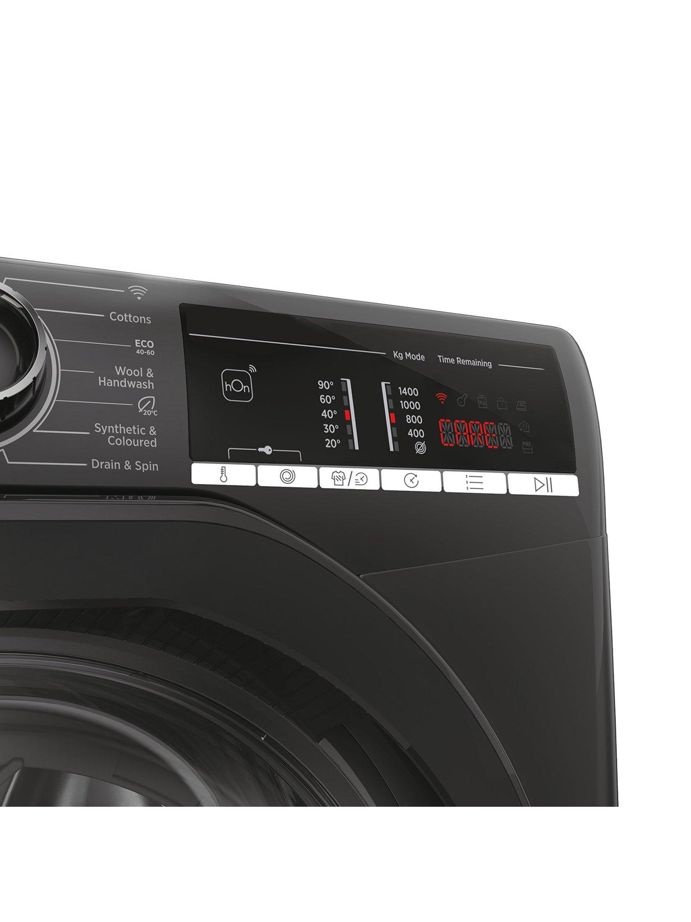  image of hoover-h-wash-300nbsph3wo4105tabb4-80-10kg-load-1400-spin-b-rated-washing-machine--nbspblack