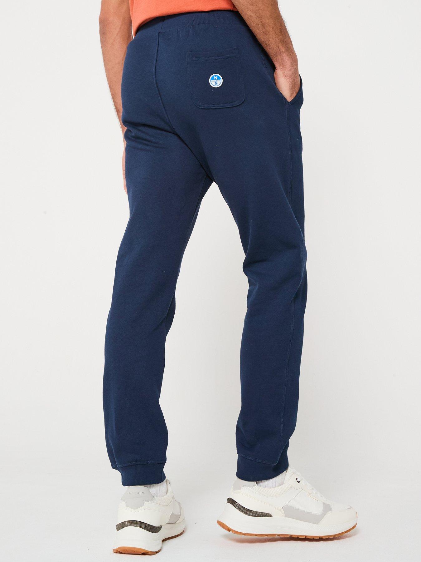  image of north-sails-logo-cuff-joggers-navy