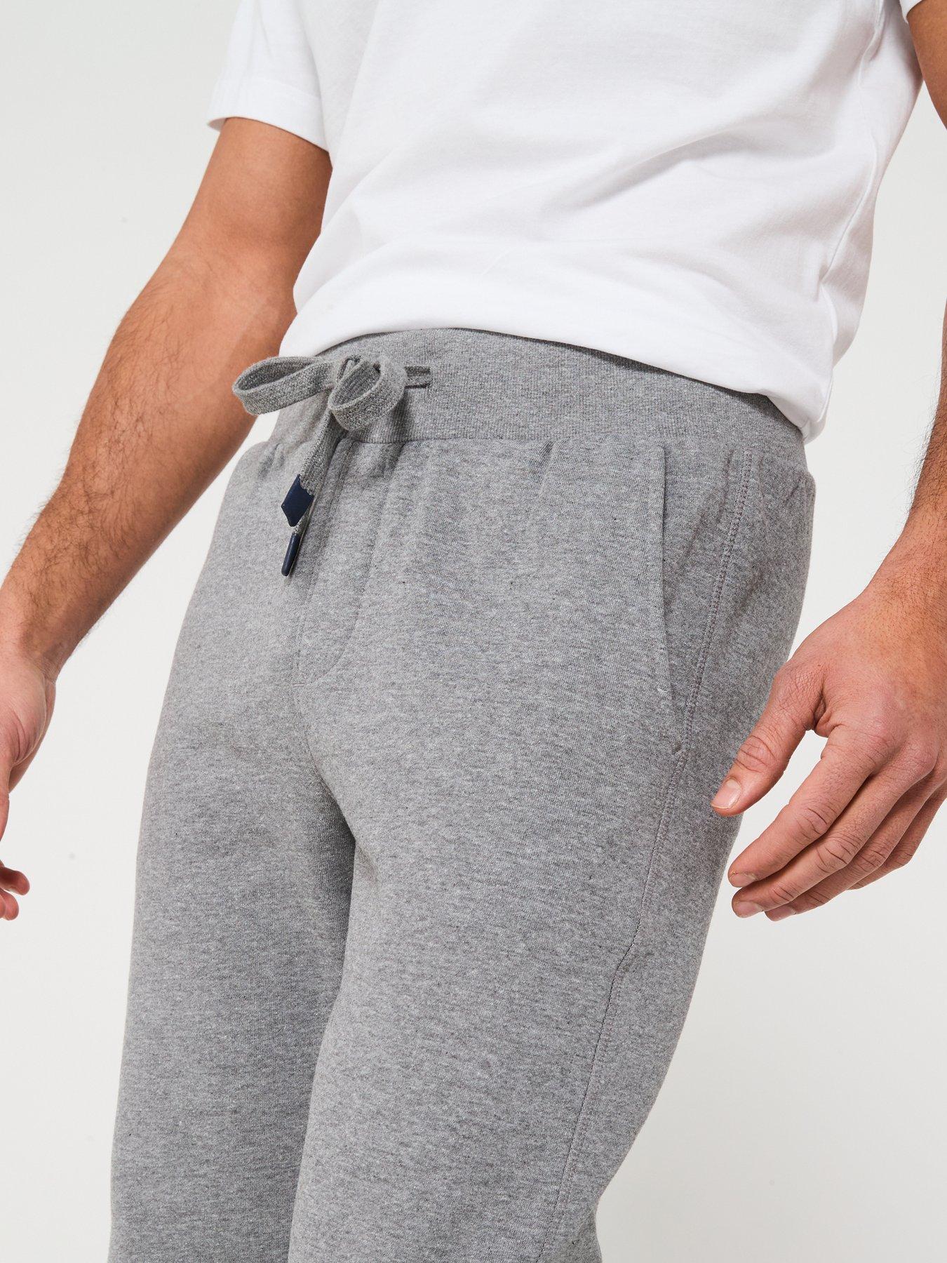  image of north-sails-logo-cuff-joggers-light-grey