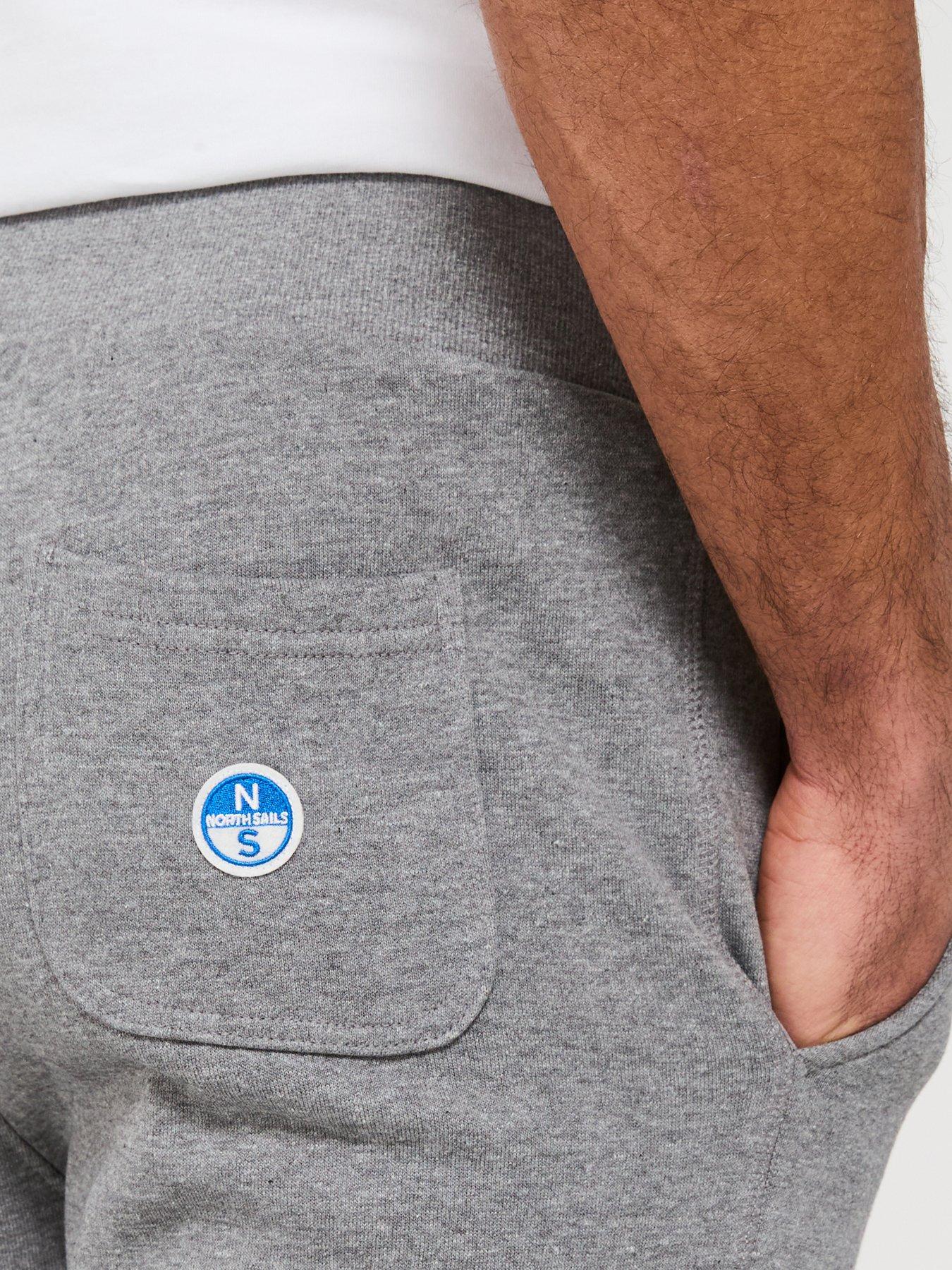  image of north-sails-logo-cuff-joggers-light-grey