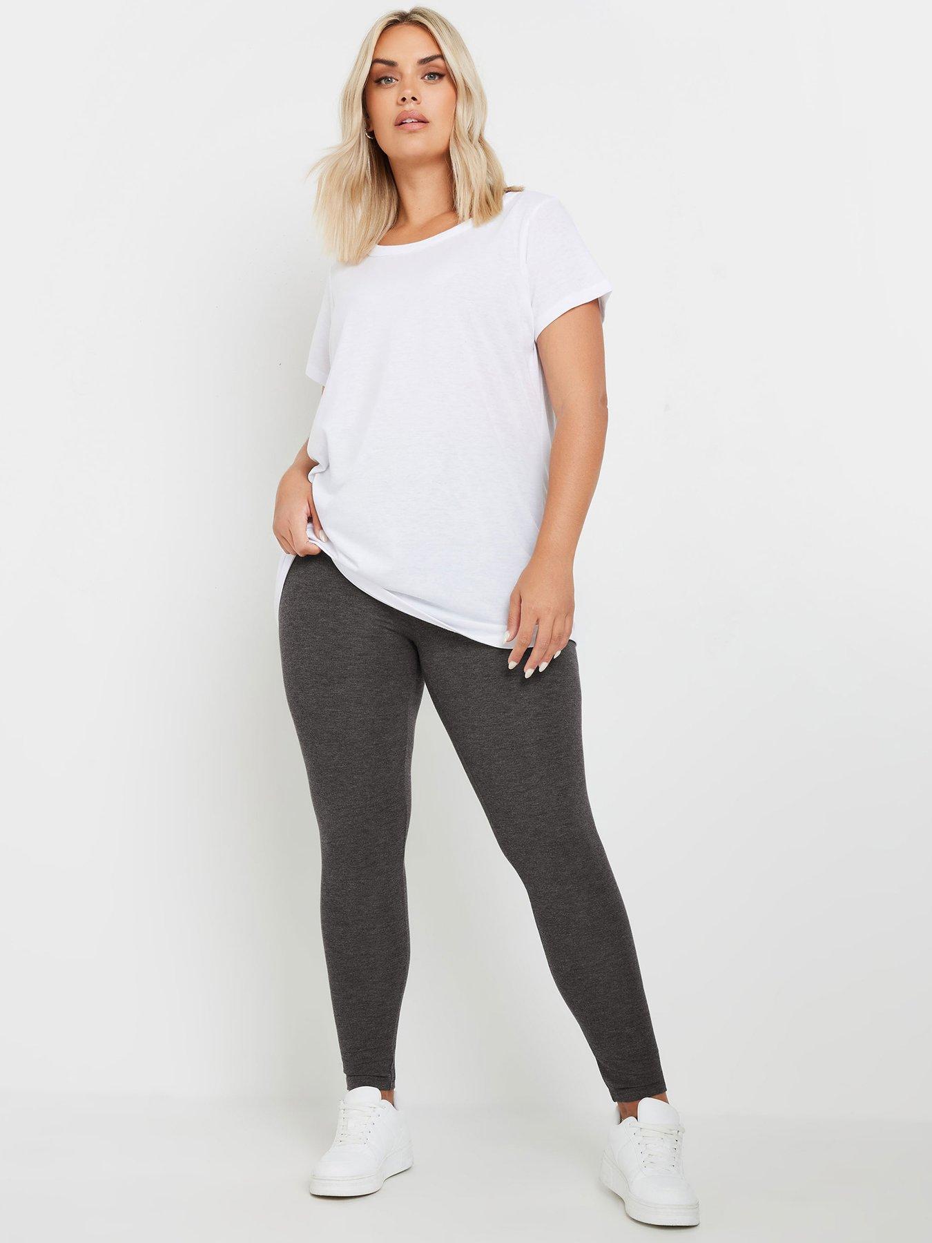  image of yours-curve-2-pack-leggings-grey
