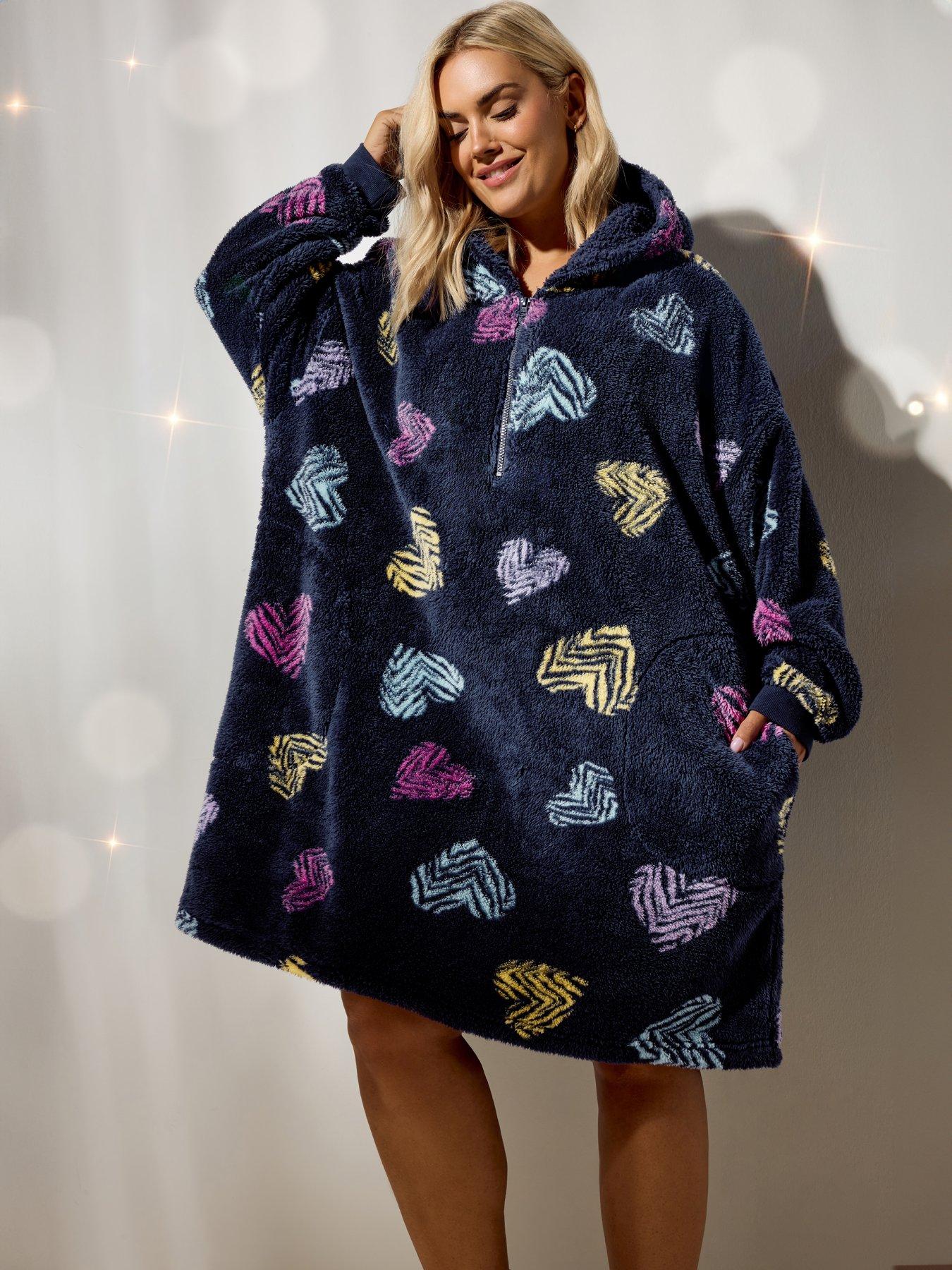 undefined Curve Blanket Hoodie - Blue