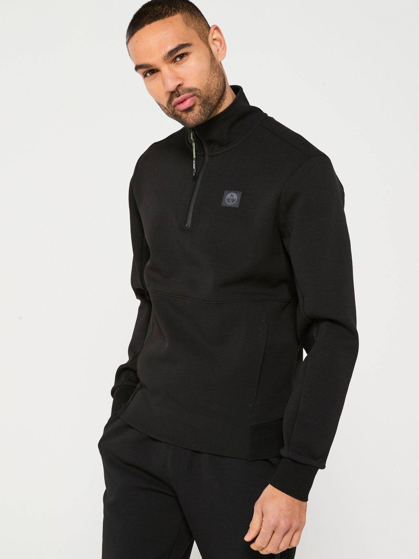 Image 1 of 6 of North Sails Tech Quarter Zip Sweat - Black