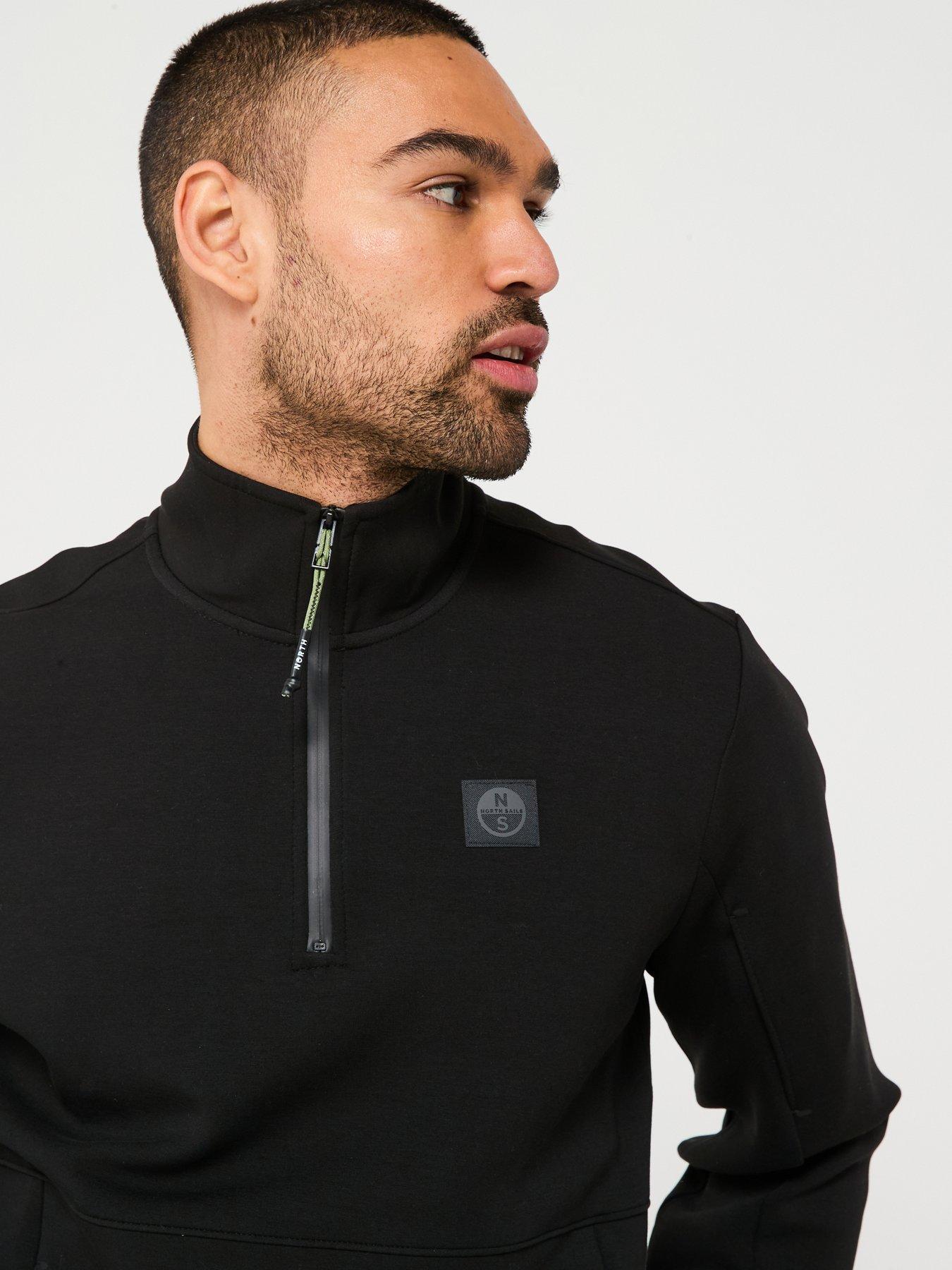 Image 4 of 6 of North Sails Tech Quarter Zip Sweat - Black