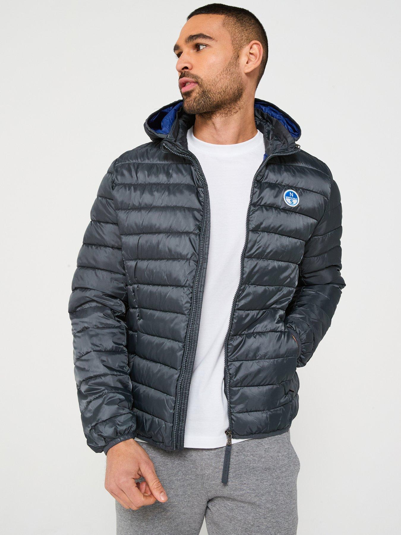 undefined Skye Lightweight Ripstop Quilted Hooded Jacket - Grey