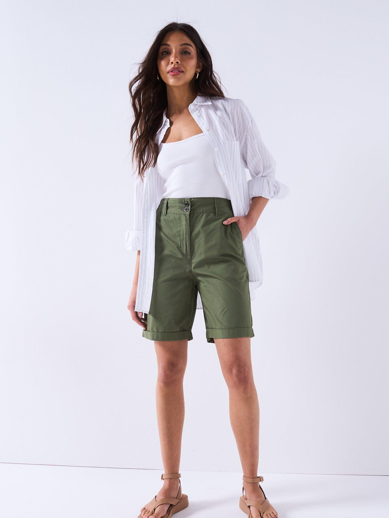  image of everyday-two-pack-poplin-shorts-blackkhaki