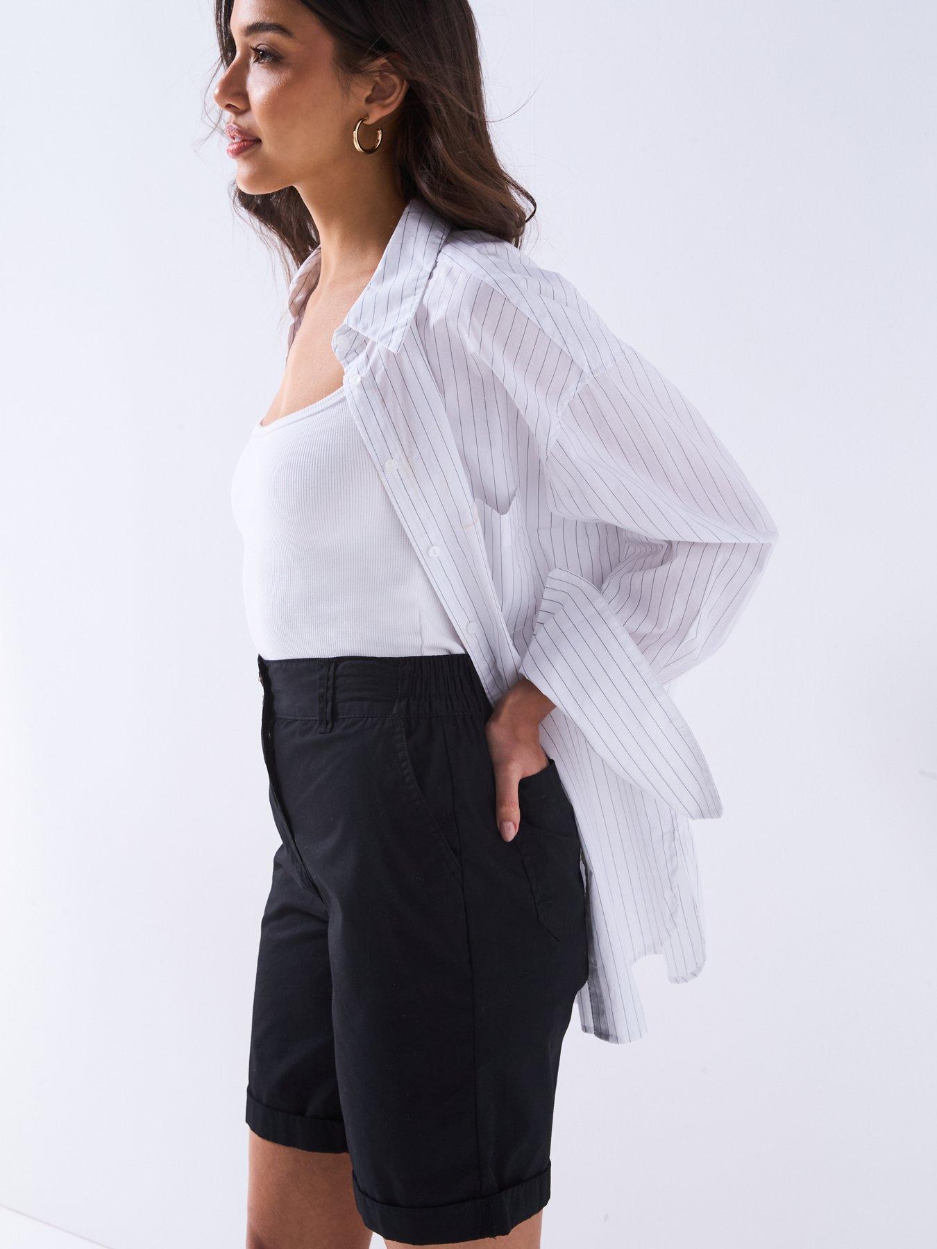  image of everyday-two-pack-poplin-shorts-blackkhaki