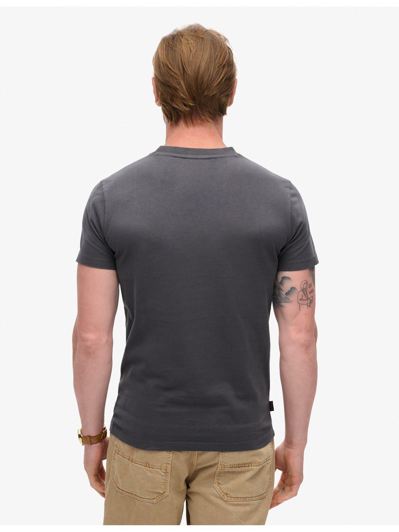  image of superdry-essential-logo-t-shirt-dark-grey