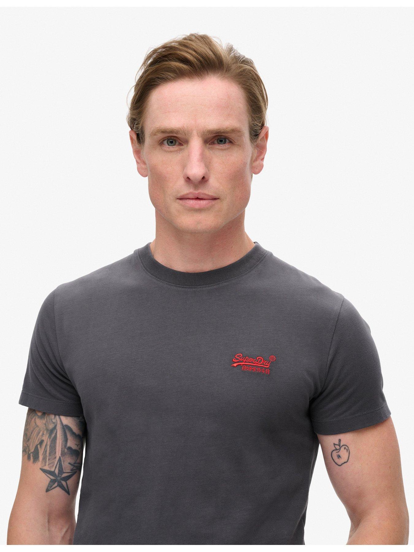  image of superdry-essential-logo-t-shirt-dark-grey