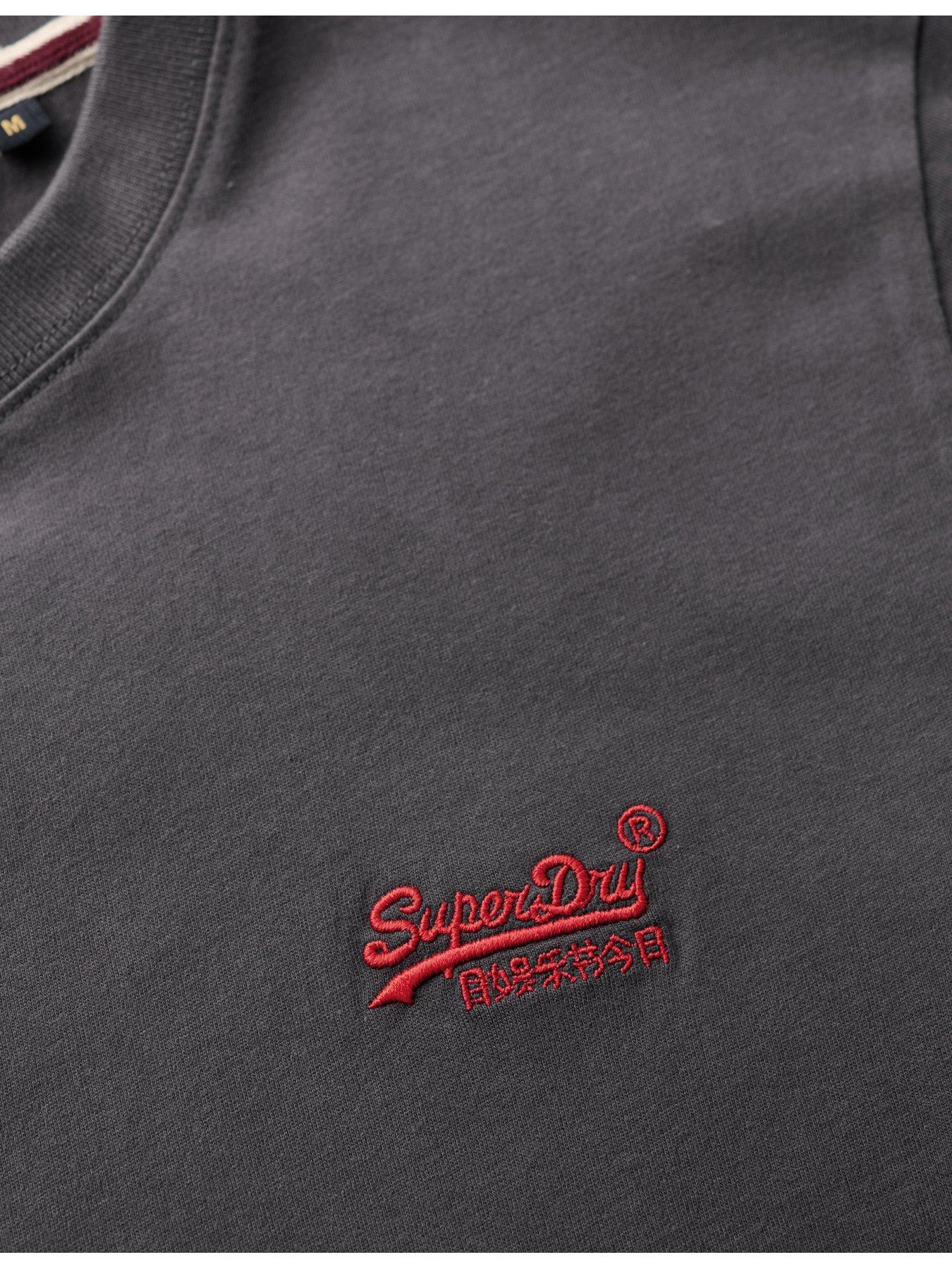  image of superdry-essential-logo-t-shirt-dark-grey