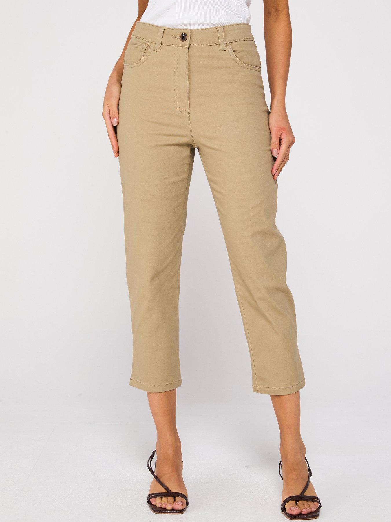 V by Very Skinny Capri Trousers - Stone