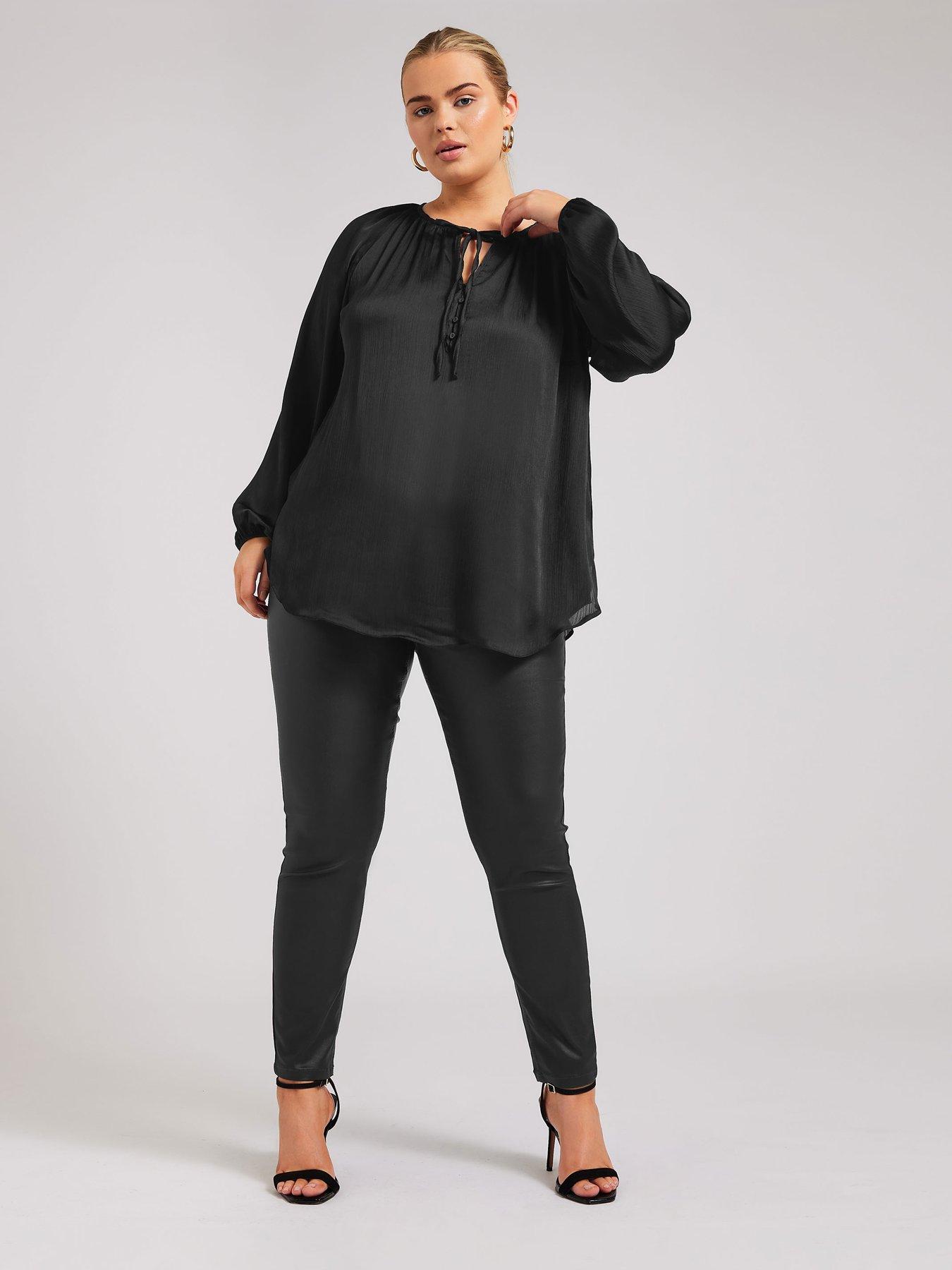  image of yours-curve-button-blouse-black
