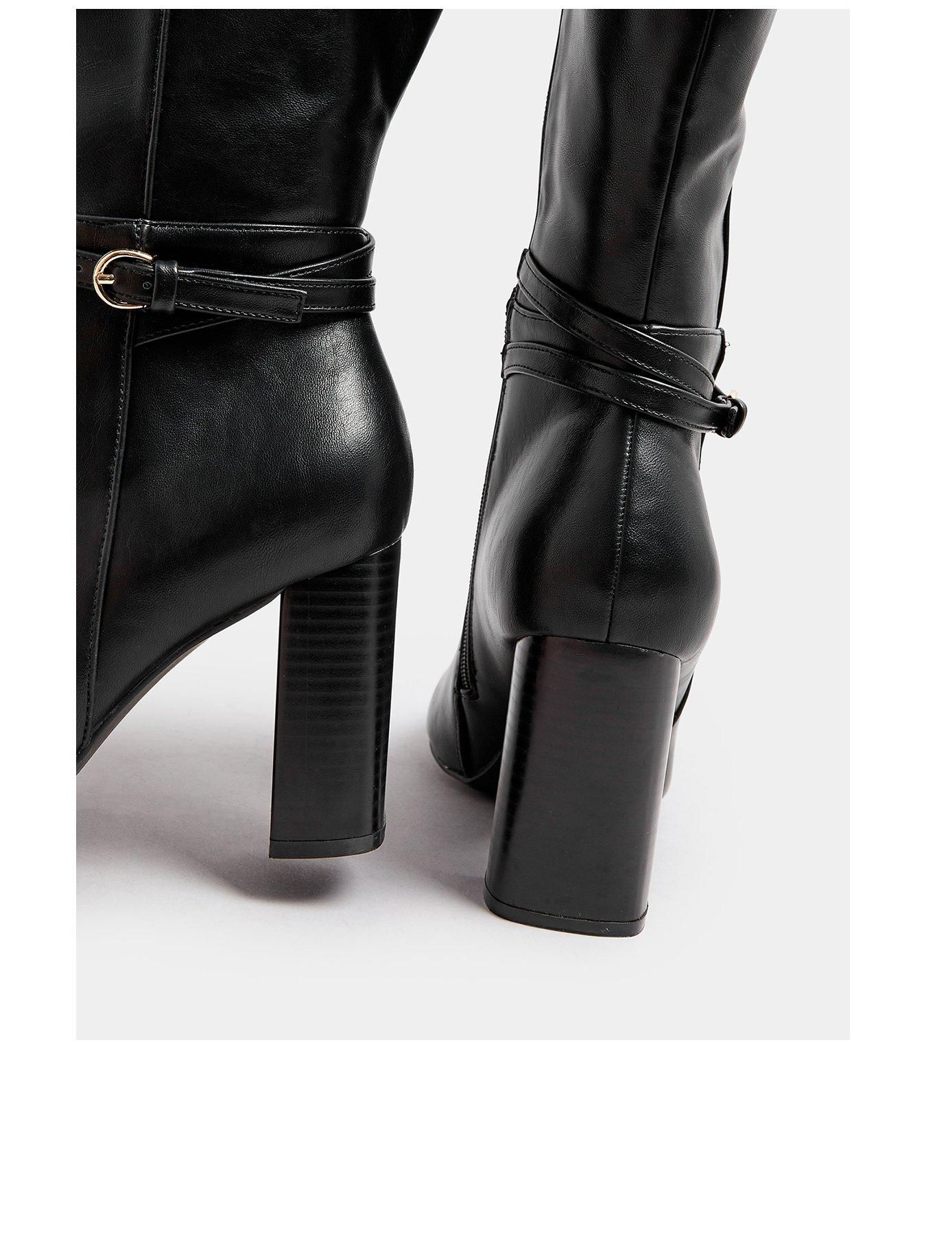 Image 3 of 4 of Yours Extra Wide Fit Heeled Knee High Boot - Black
