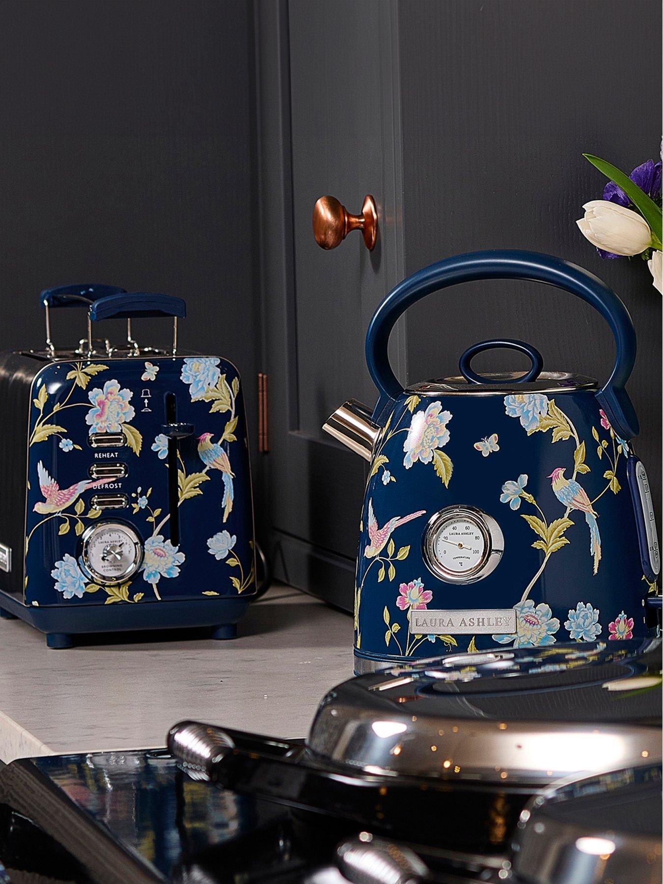  image of laura-ashley-elveden-navy-2-slice-toaster