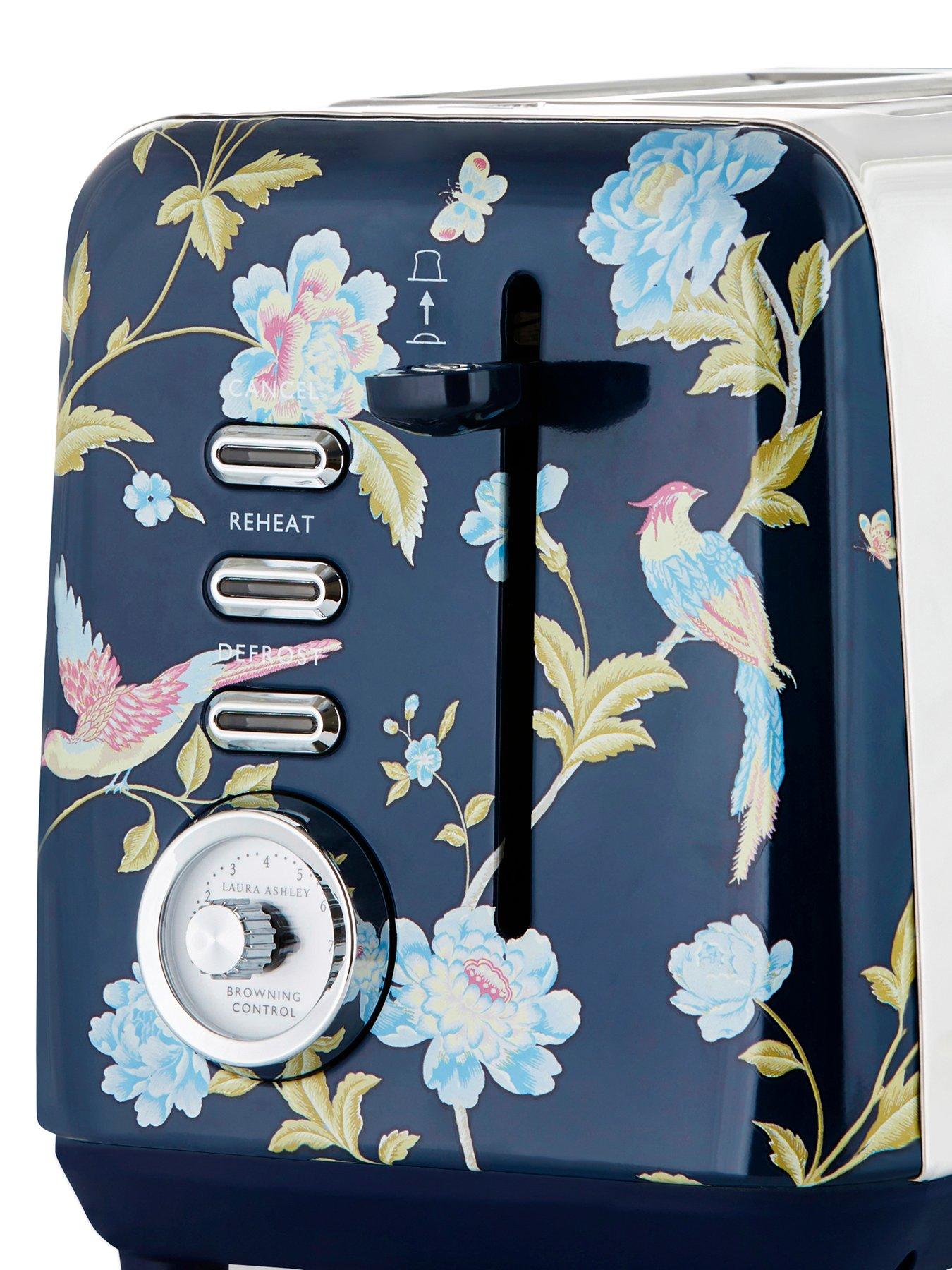  image of laura-ashley-elveden-navy-2-slice-toaster