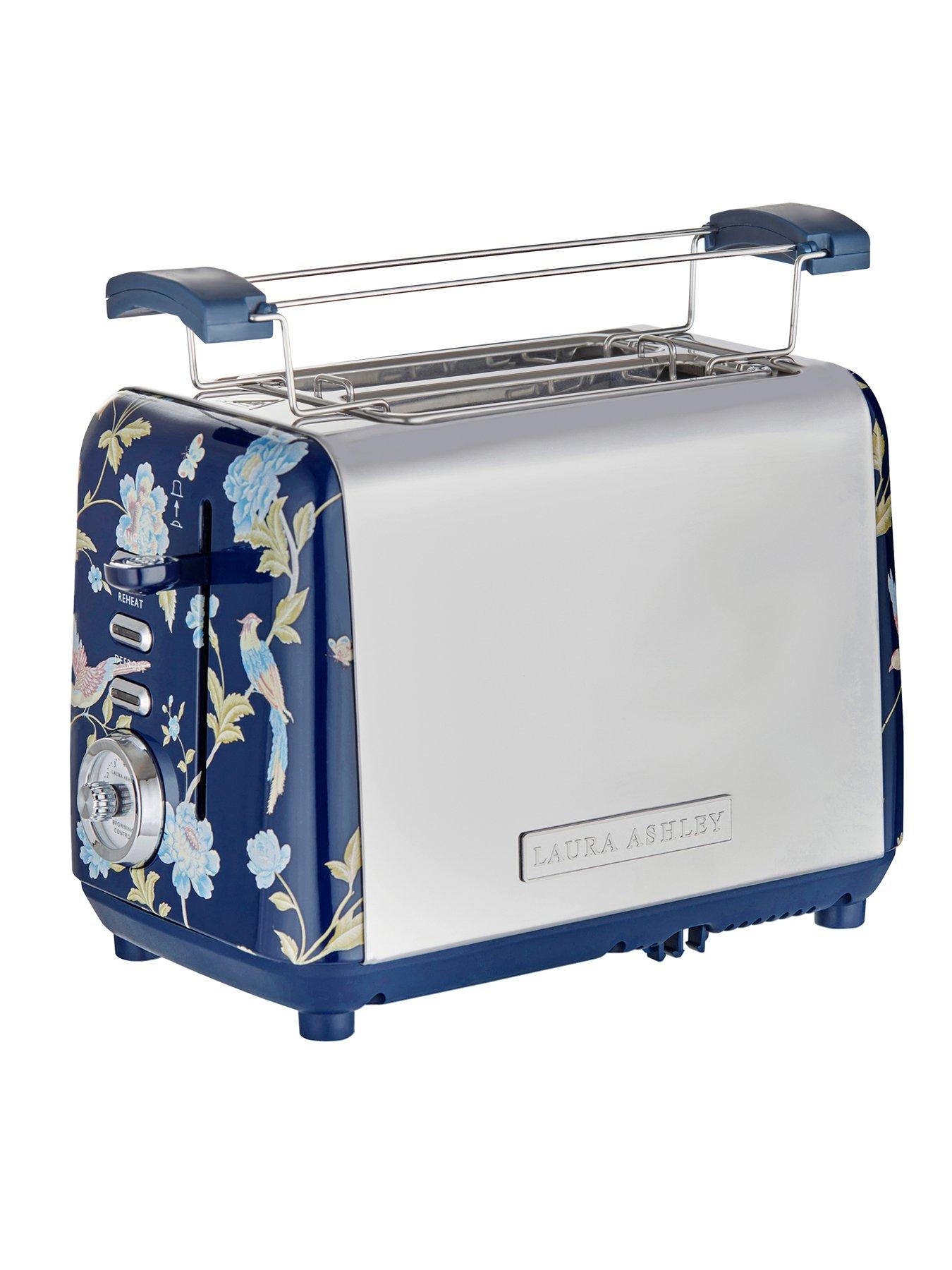  image of laura-ashley-elveden-navy-2-slice-toaster