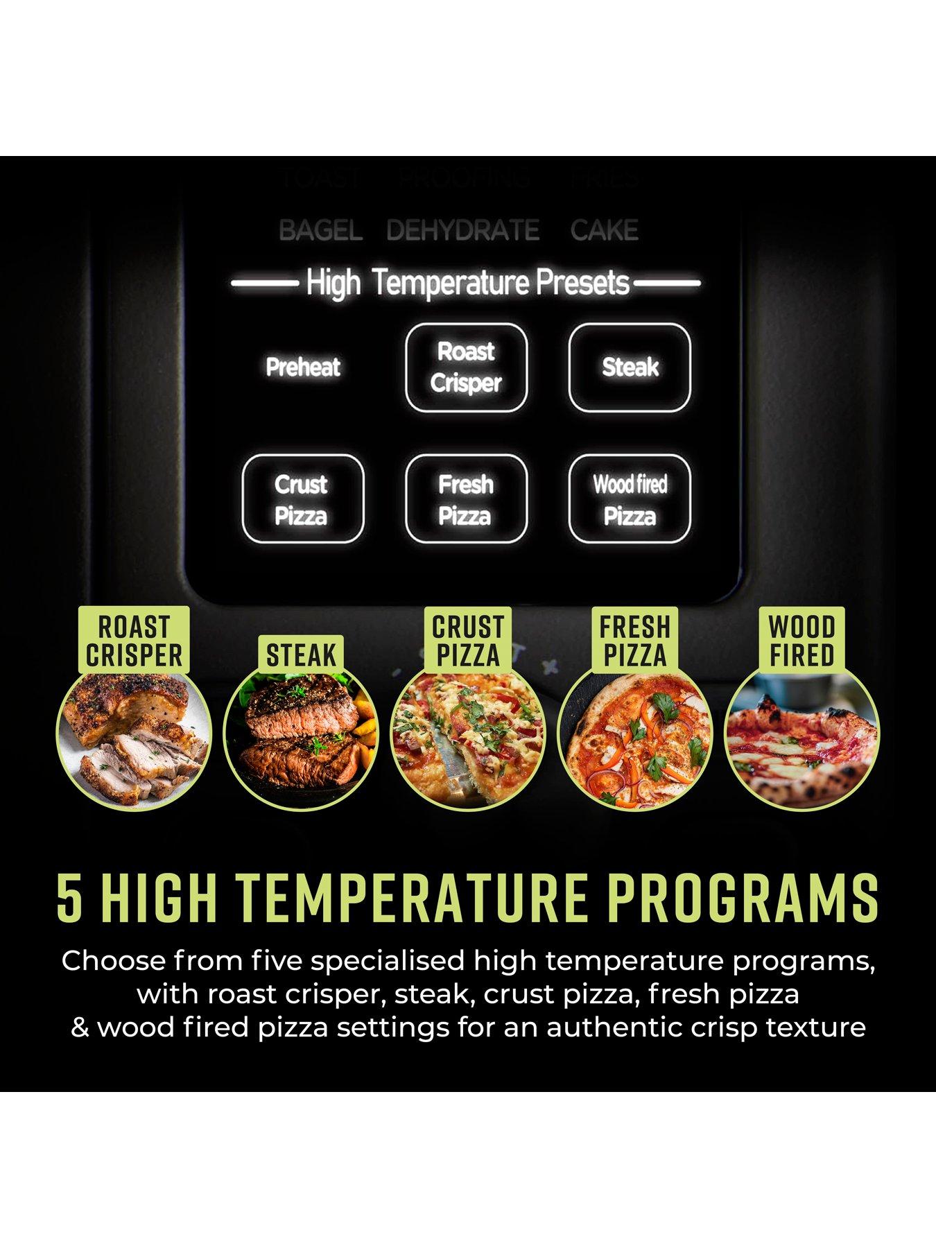  image of tower-elite-18l-pizza-oven-with-15-cooking-functions-2000w-grey