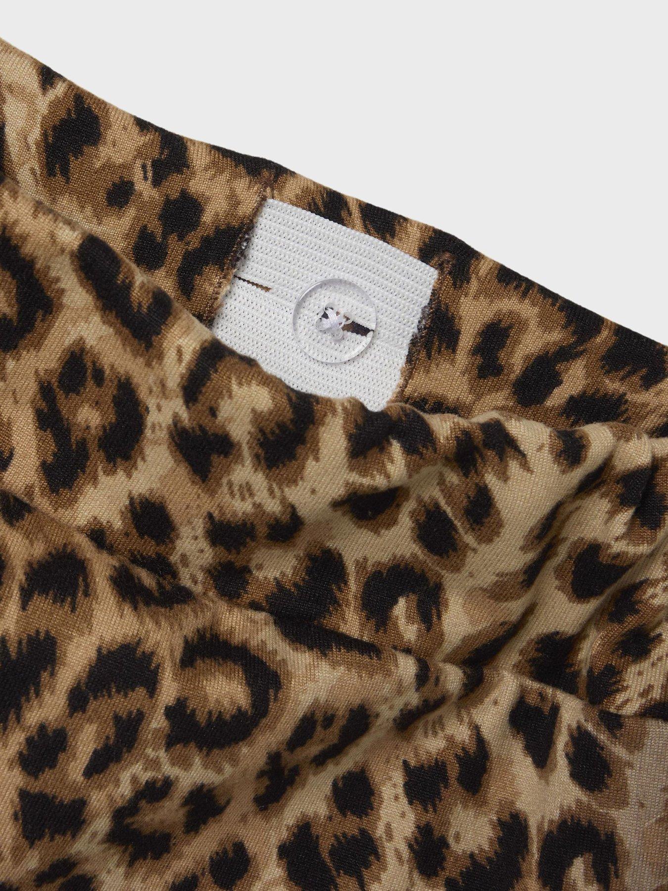 image of name-it-girls-leopard-print-wide-leg-trousers-black