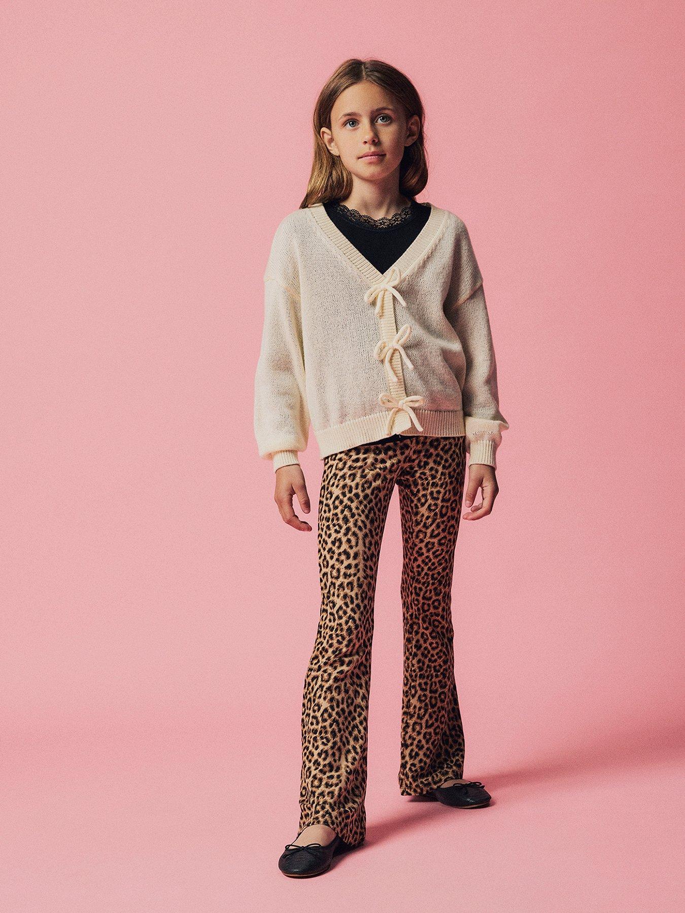 undefined Girls Knitted Bow Cardigan - Summer Sand