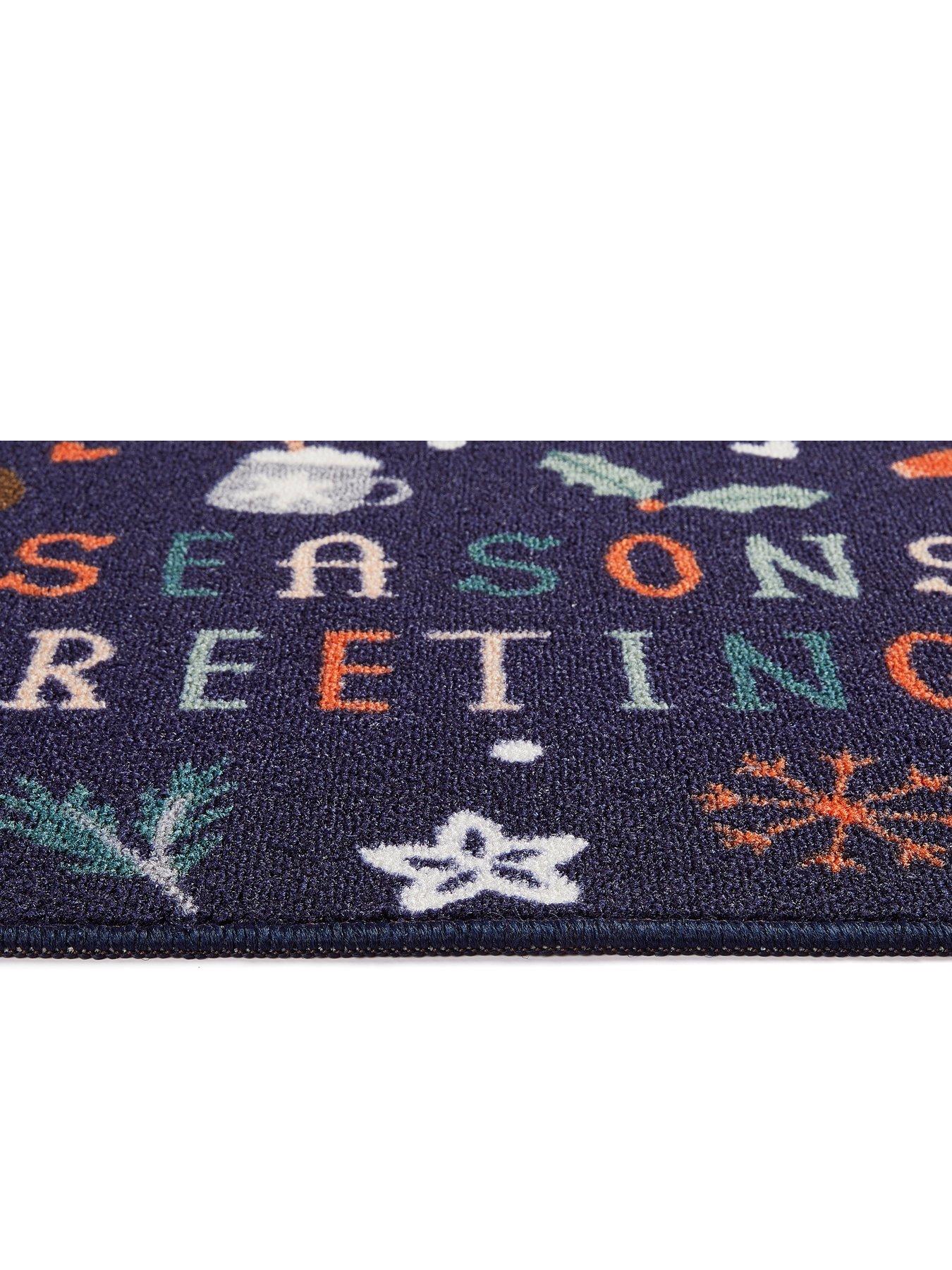  image of very-home-seasons-greetings-mat-amp-runner-set-multi