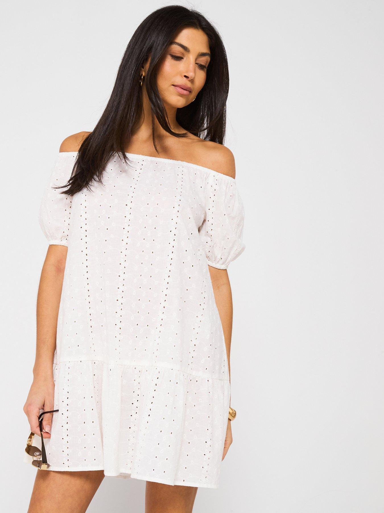 v-by-very-broderie-bardot-mini-beach-dress-white