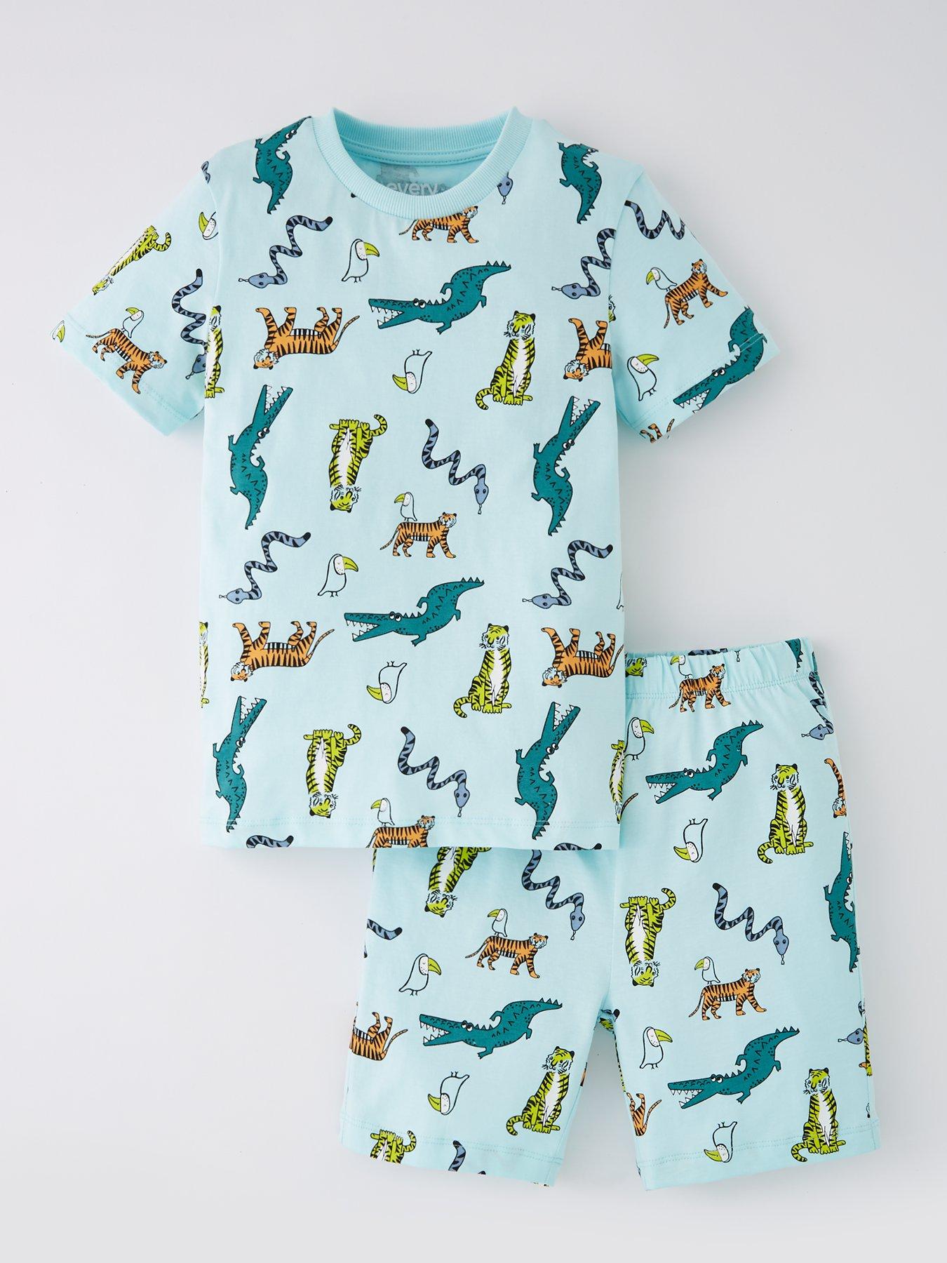 everyday-boys-safari-shortie-pyjama-set-multi