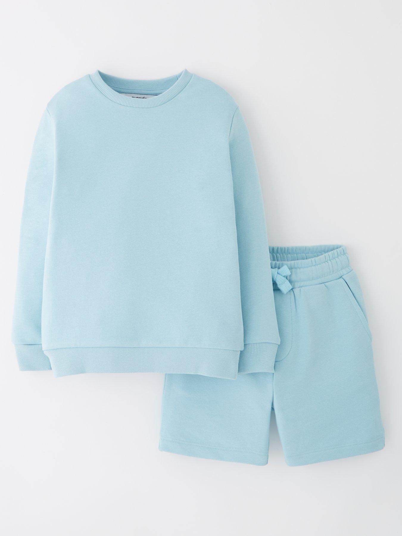 everyday-boys-crew-sweat-top-and-short-set-blue