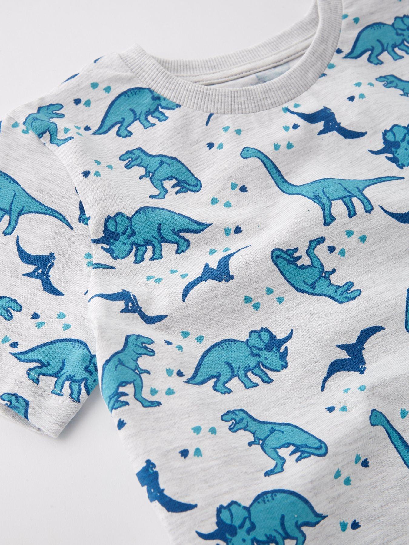  image of everyday-boys-dinosaur-short-pyjama-set-multi