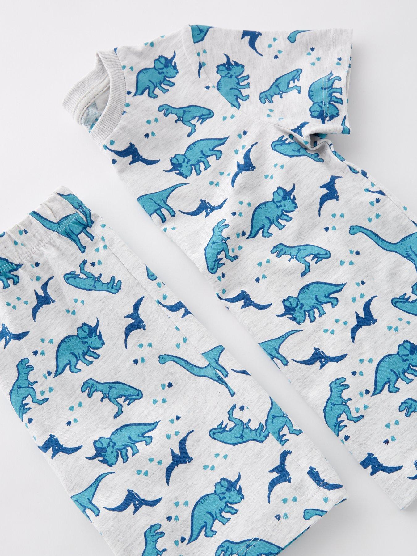  image of everyday-boys-dinosaur-short-pyjama-set-multi
