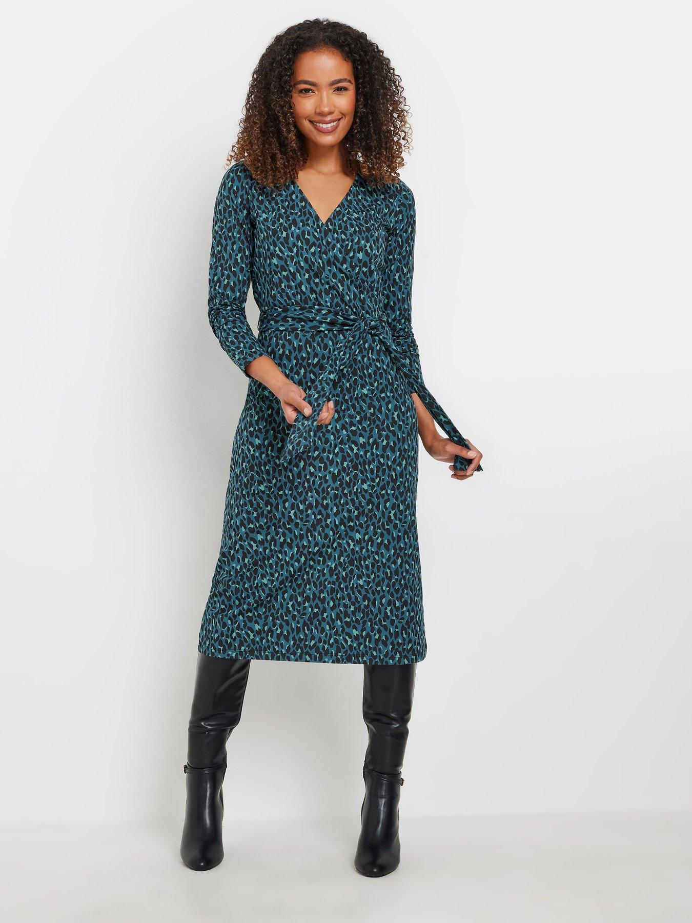undefined Animal Print Jersey Dress