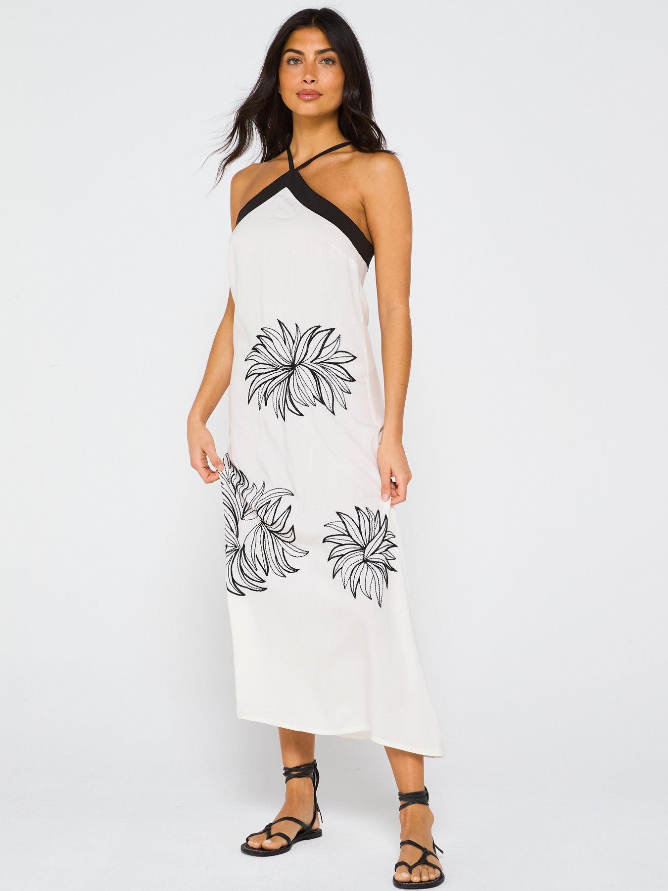 v-by-very-palm-embroidered-halter-midi-dress-cream